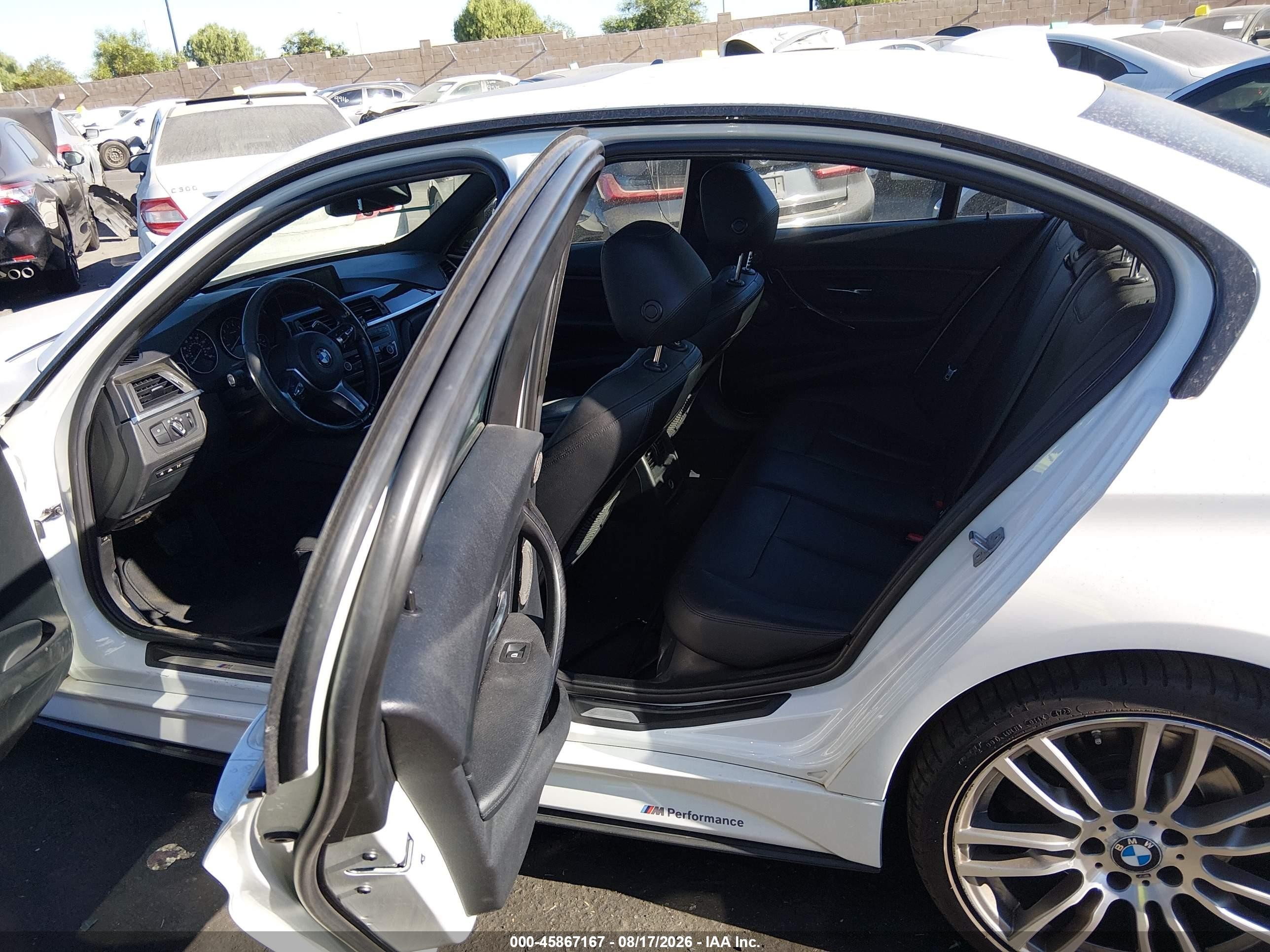 2015 Bmw 335i   White vin: WBA3A9G58FNT09420