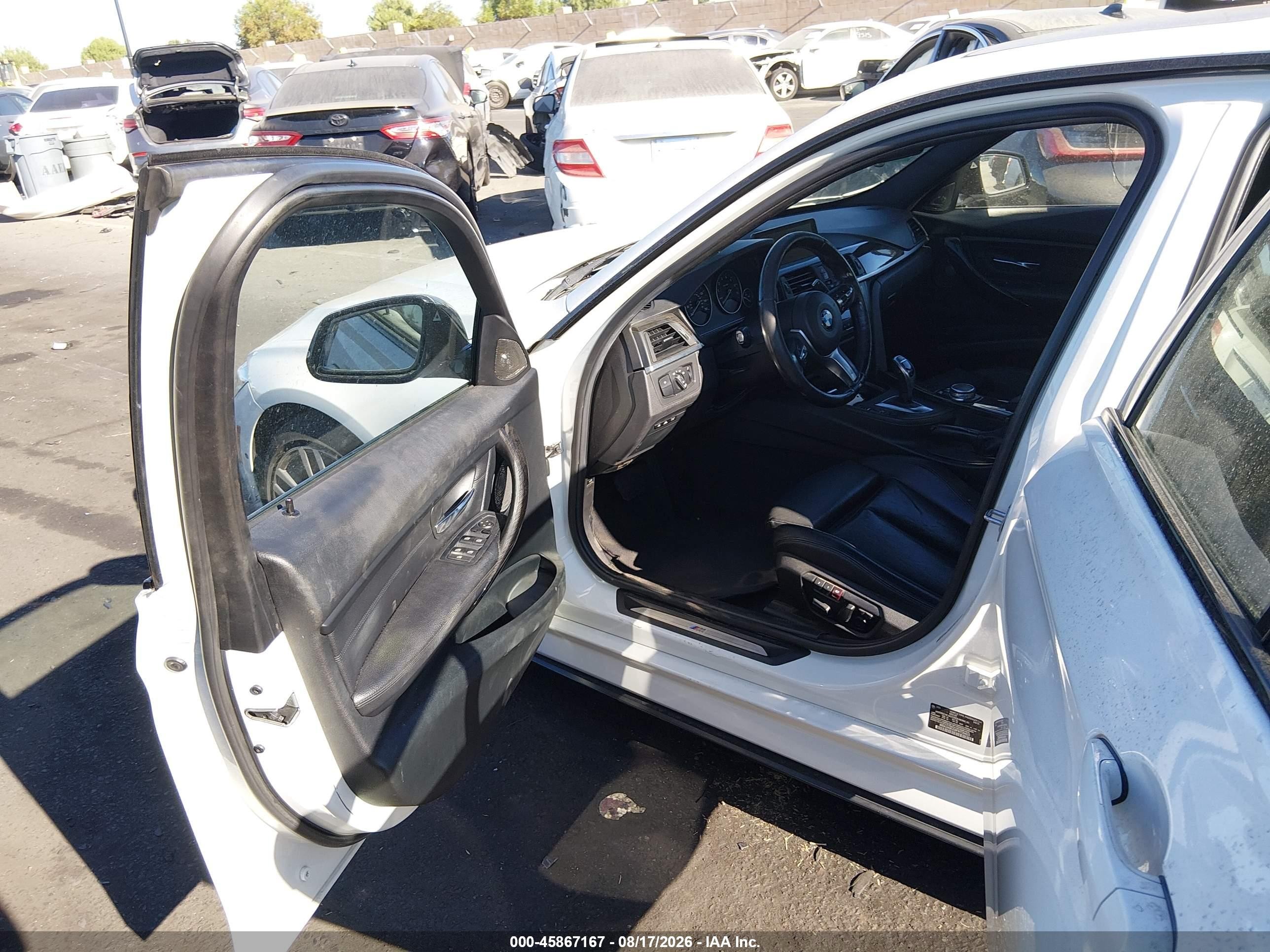 2015 Bmw 335i   White vin: WBA3A9G58FNT09420