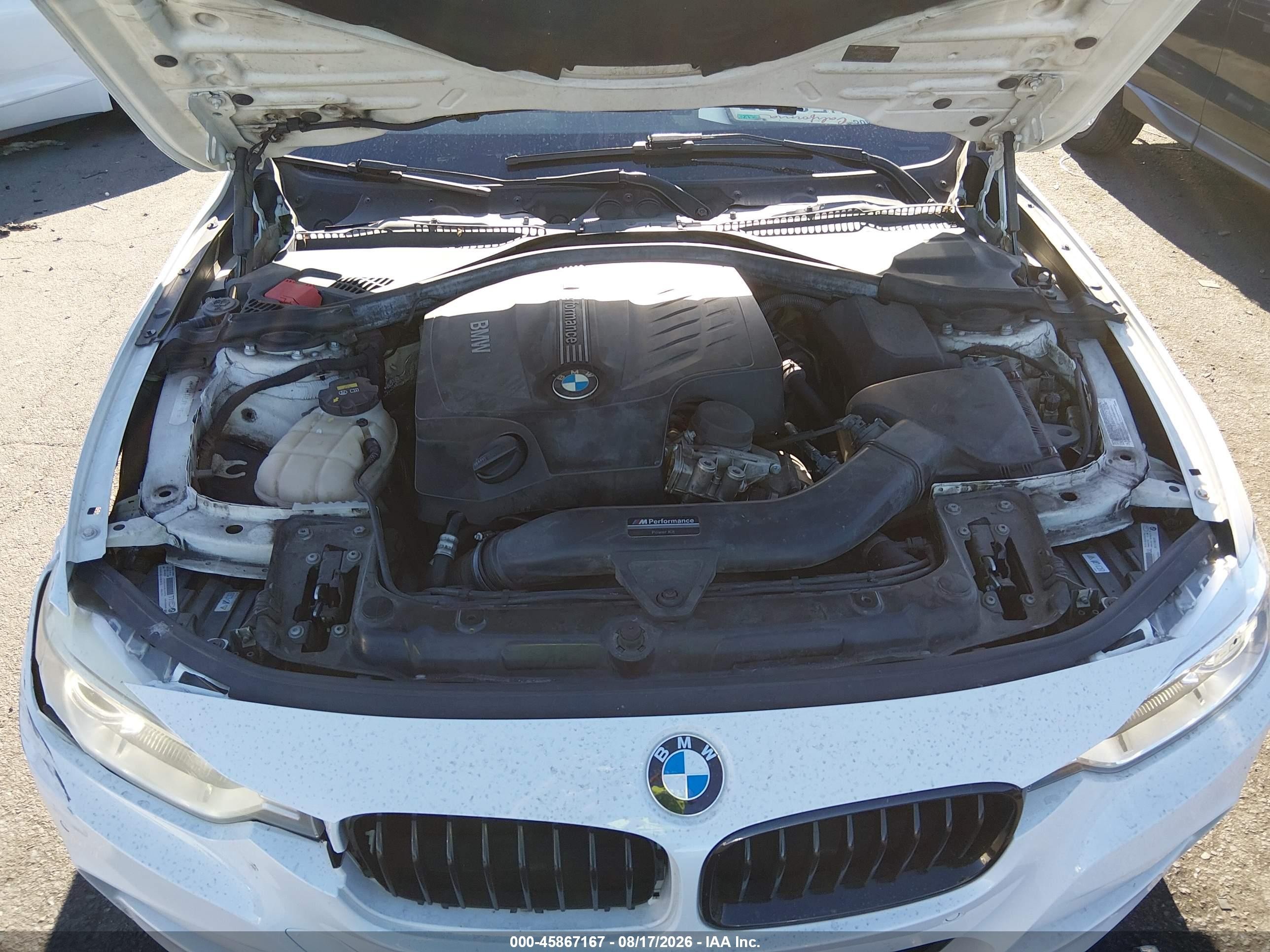 2015 Bmw 335i   White vin: WBA3A9G58FNT09420