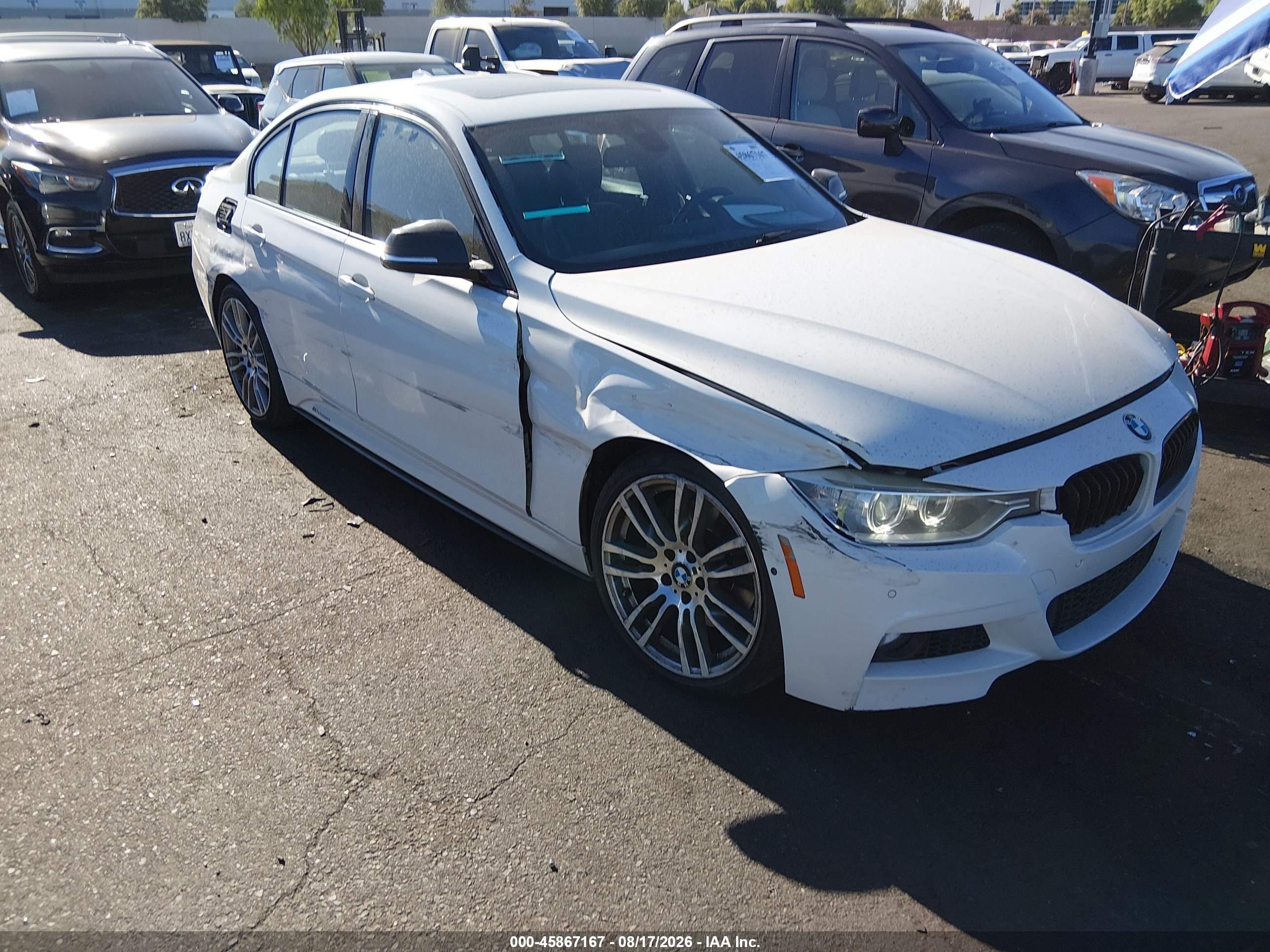 2015 Bmw 335i   White vin: WBA3A9G58FNT09420