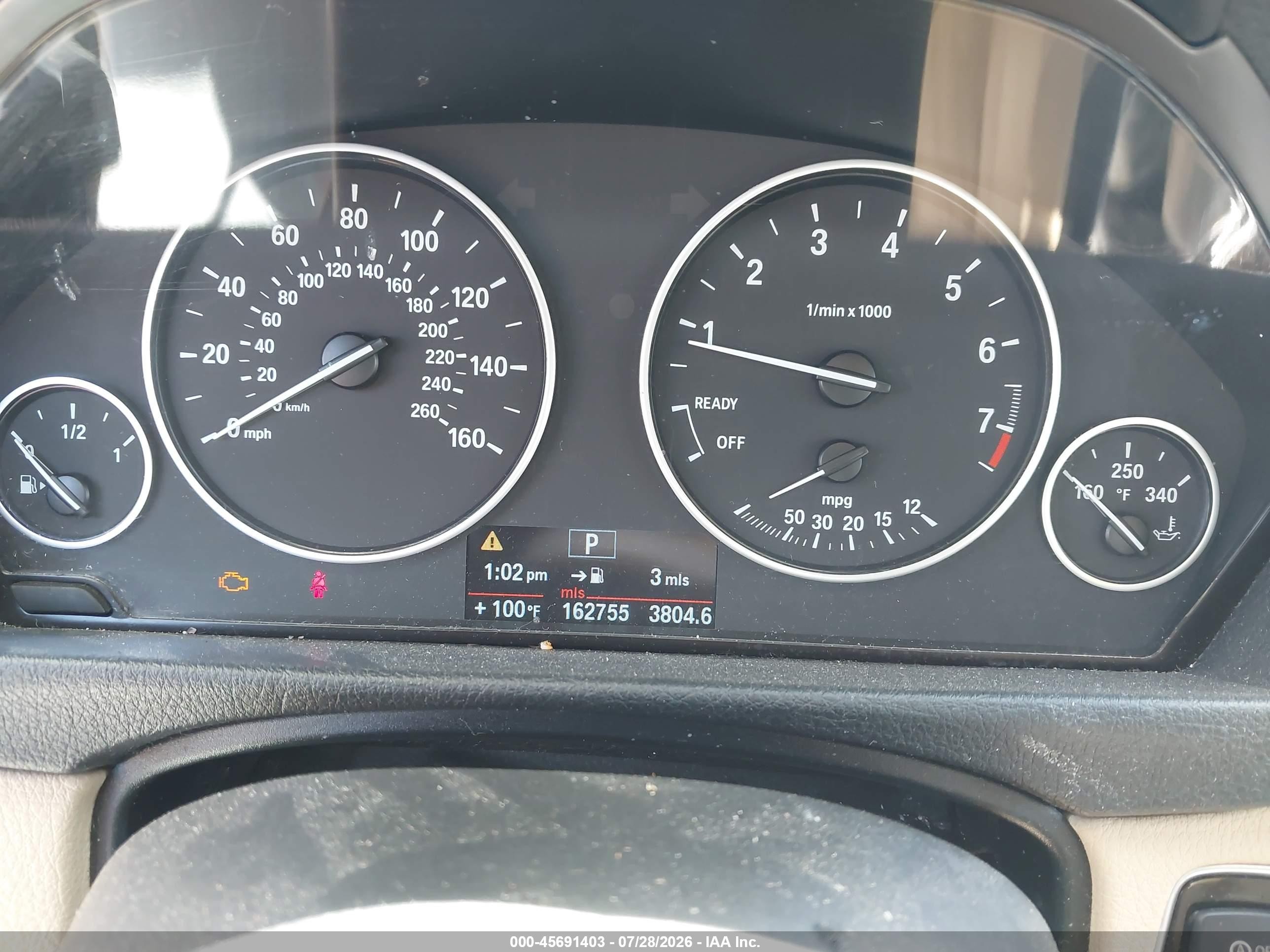 2013 Bmw 320i   White vin: WBA3B1C50DF461817