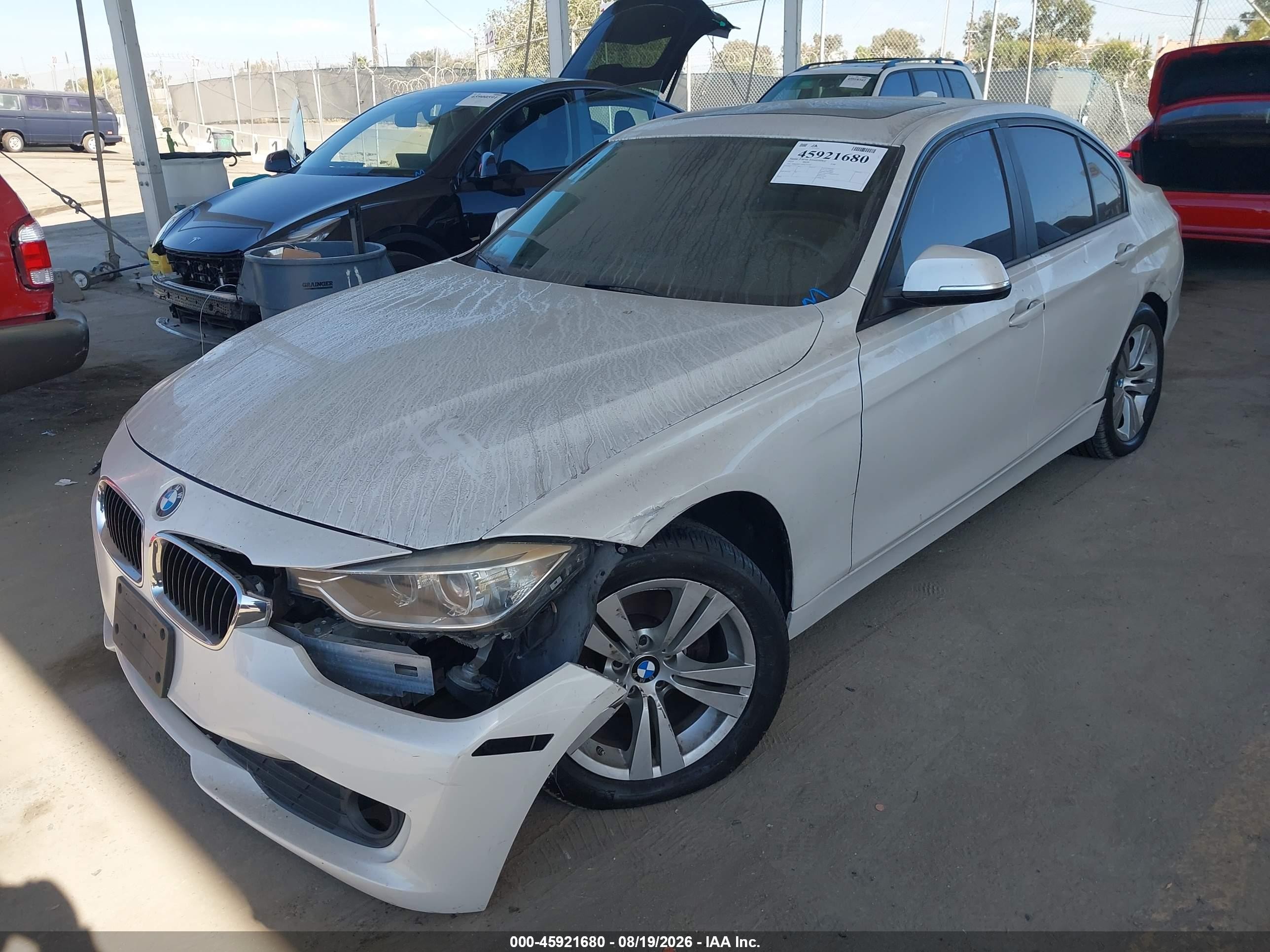 2014 Bmw 320i   White vin: WBA3B1C50EK133502