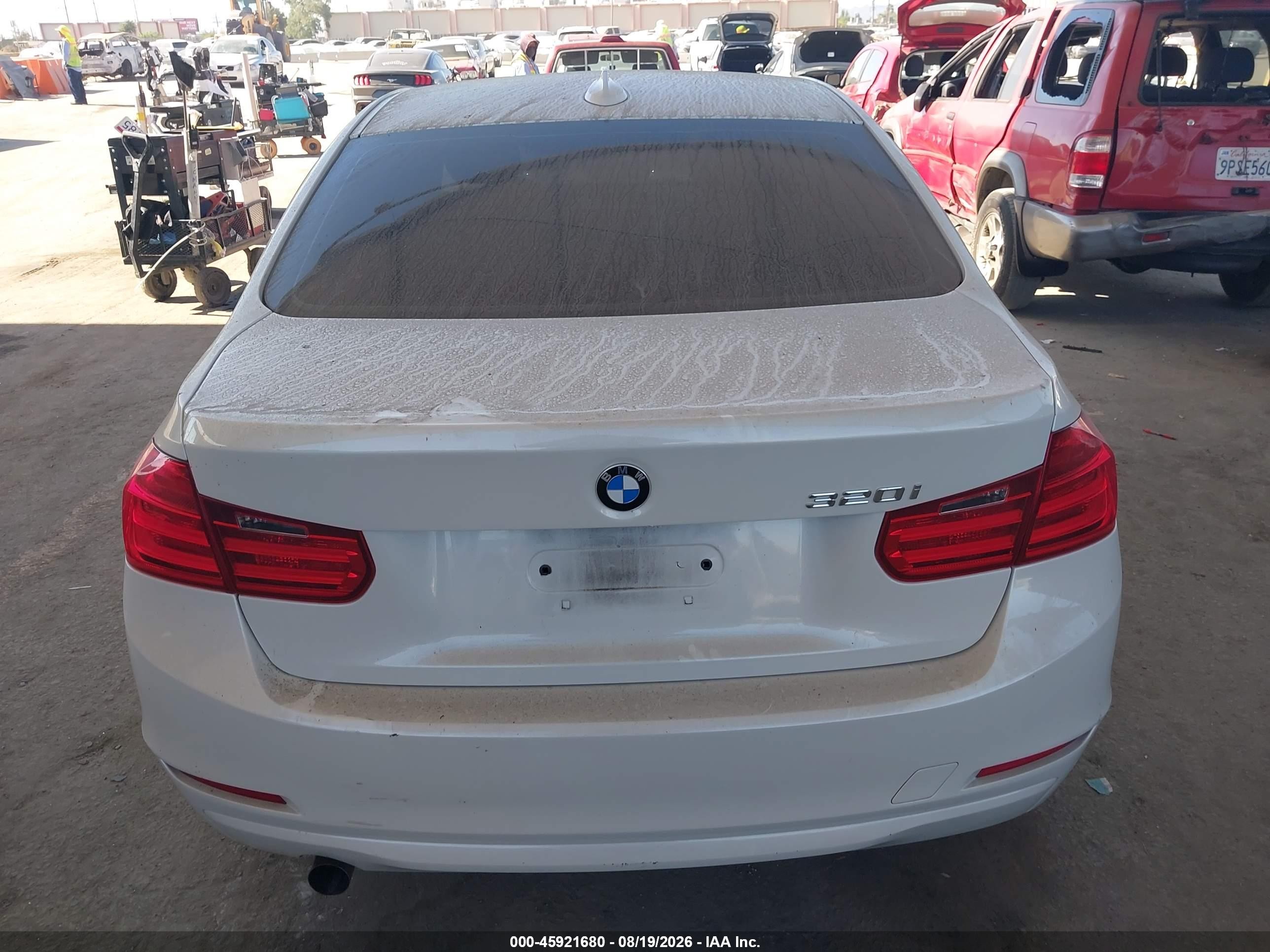 2014 Bmw 320i   White vin: WBA3B1C50EK133502