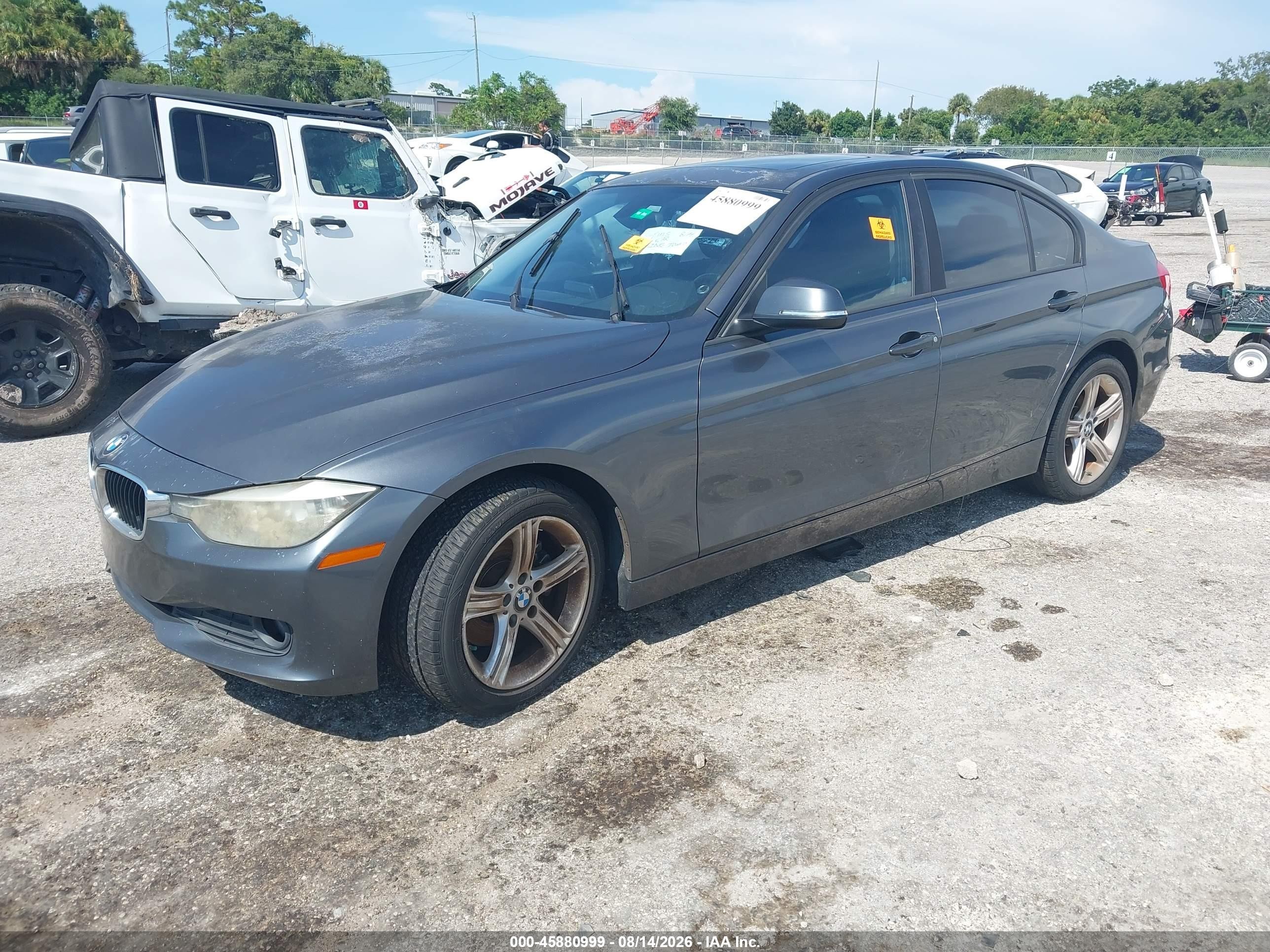 2014 Bmw 320i   Gray vin: WBA3B1C51EK132097