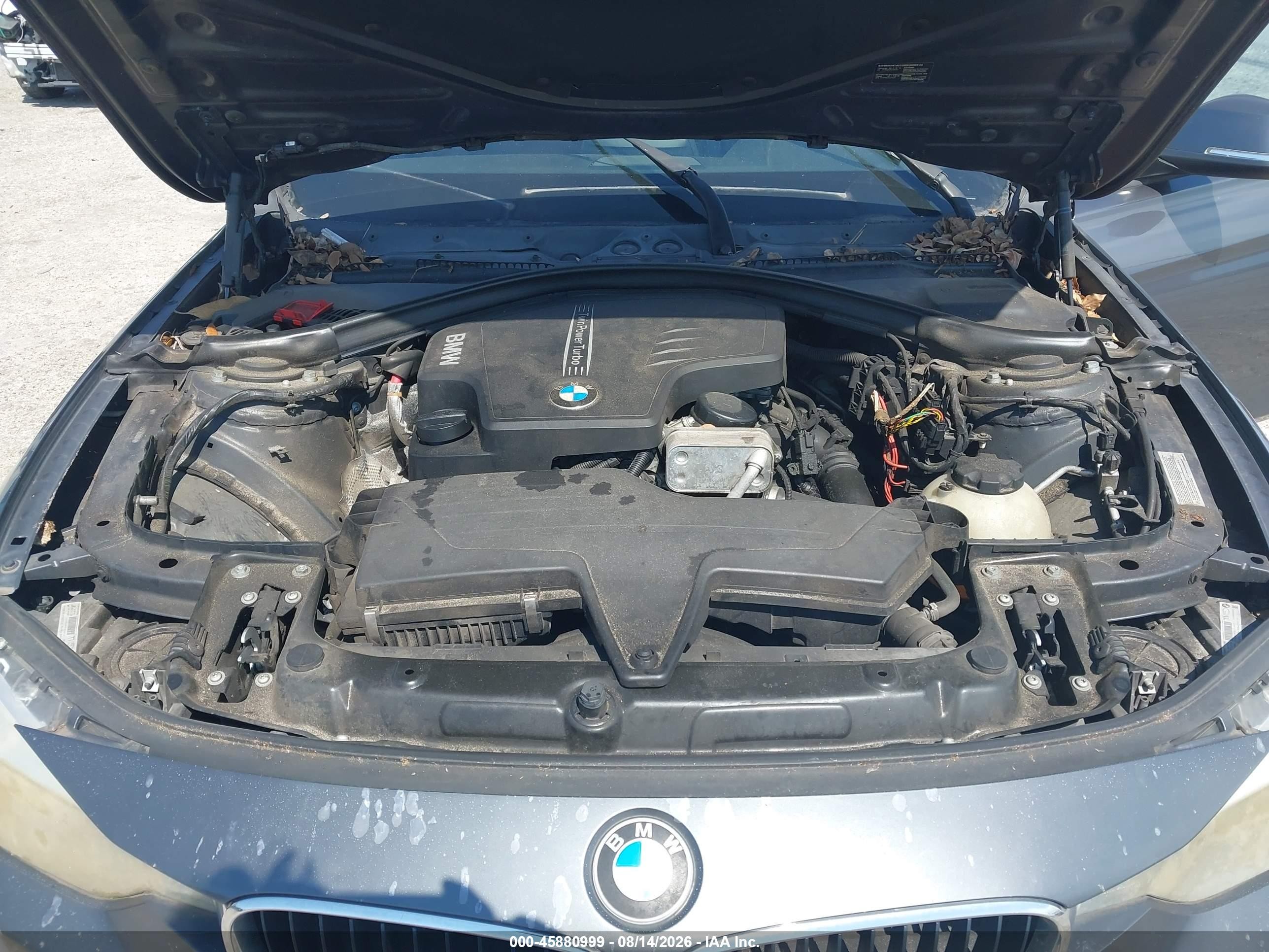 2014 Bmw 320i   Gray vin: WBA3B1C51EK132097