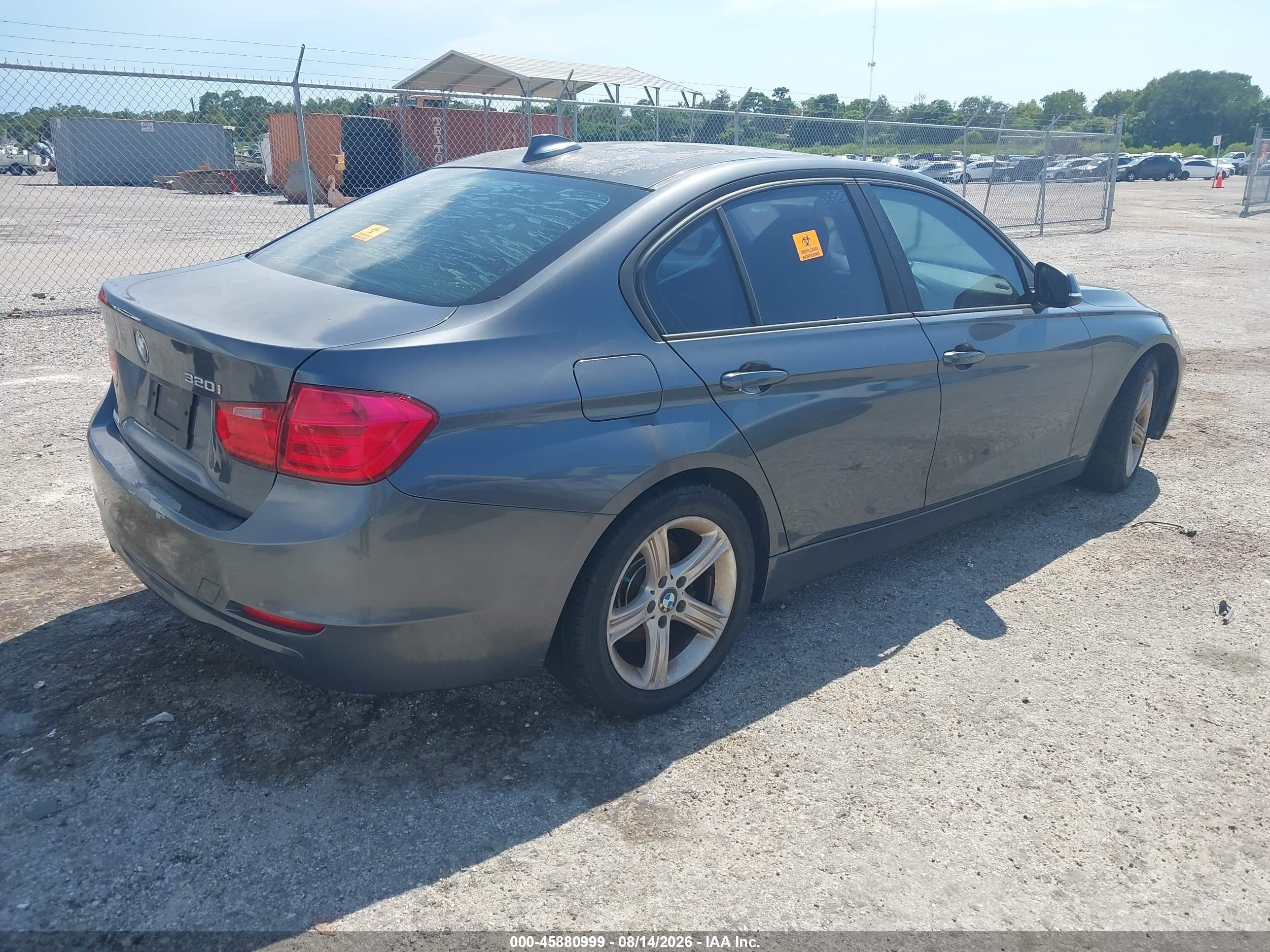 2014 Bmw 320i   Gray vin: WBA3B1C51EK132097