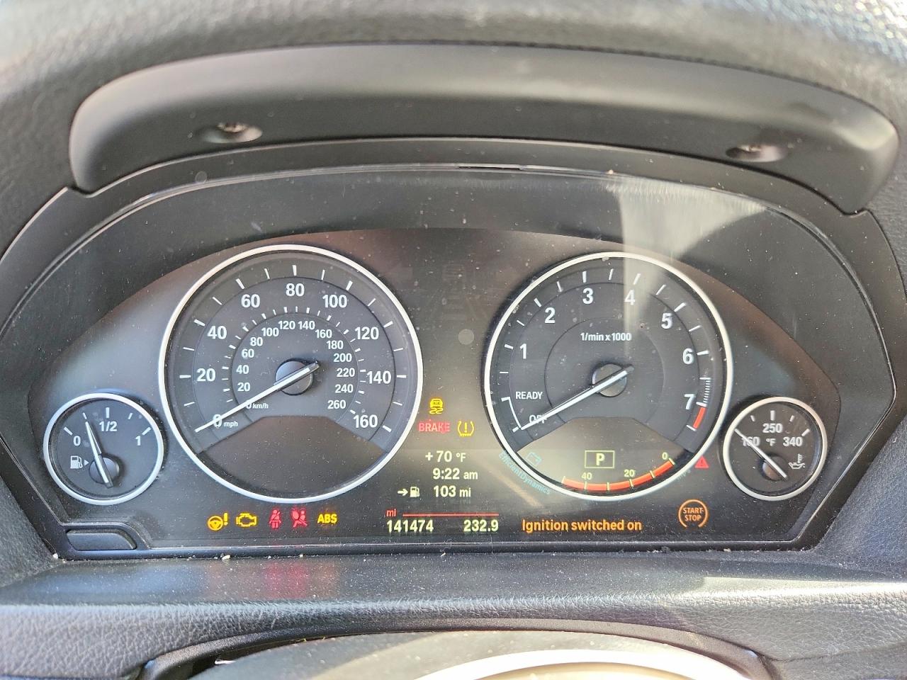 2014 Bmw 320 I Black vin: WBA3B1C51EPV79712