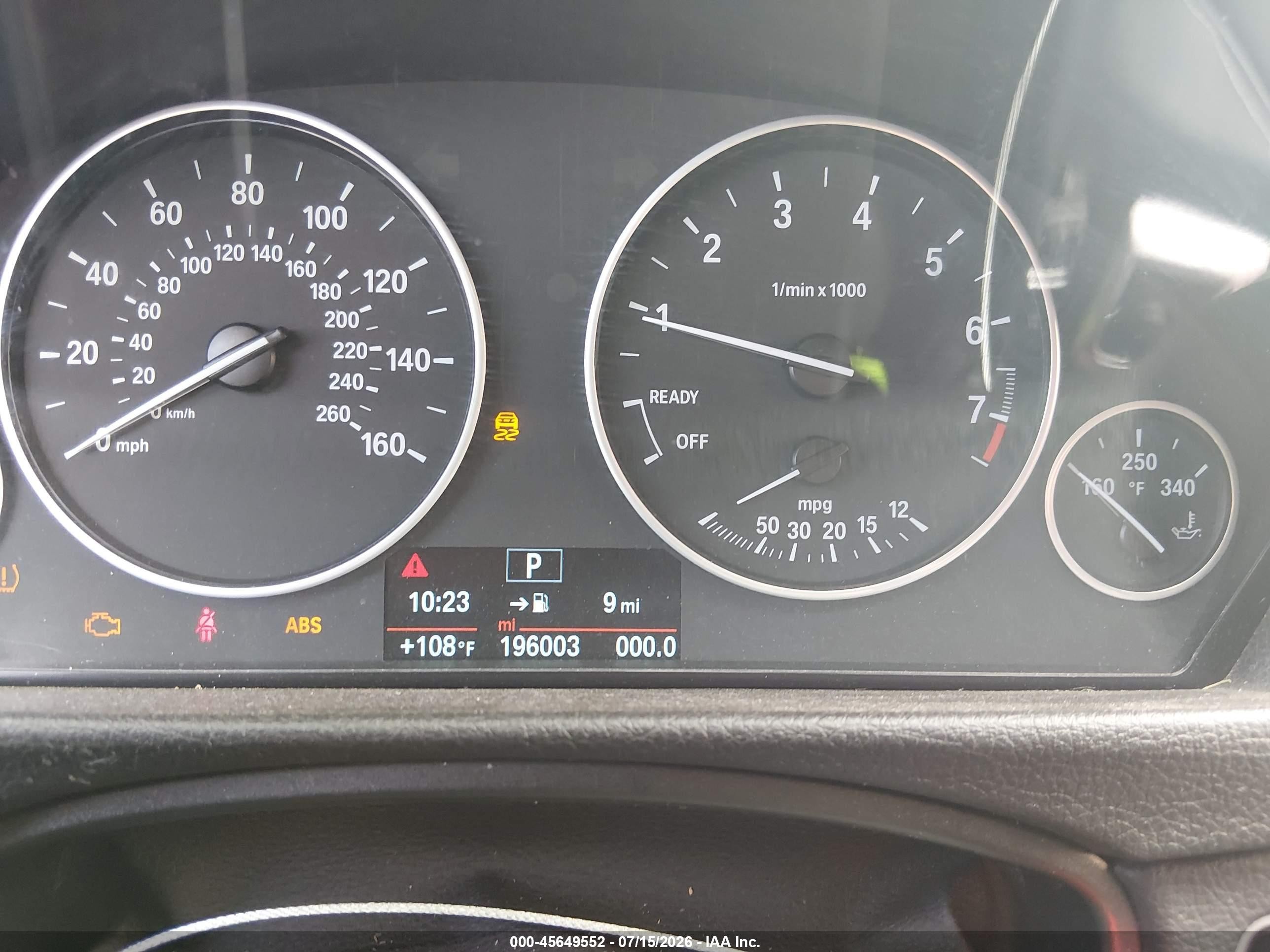 2015 Bmw 320i   Серый vin: WBA3B1C51FK140069