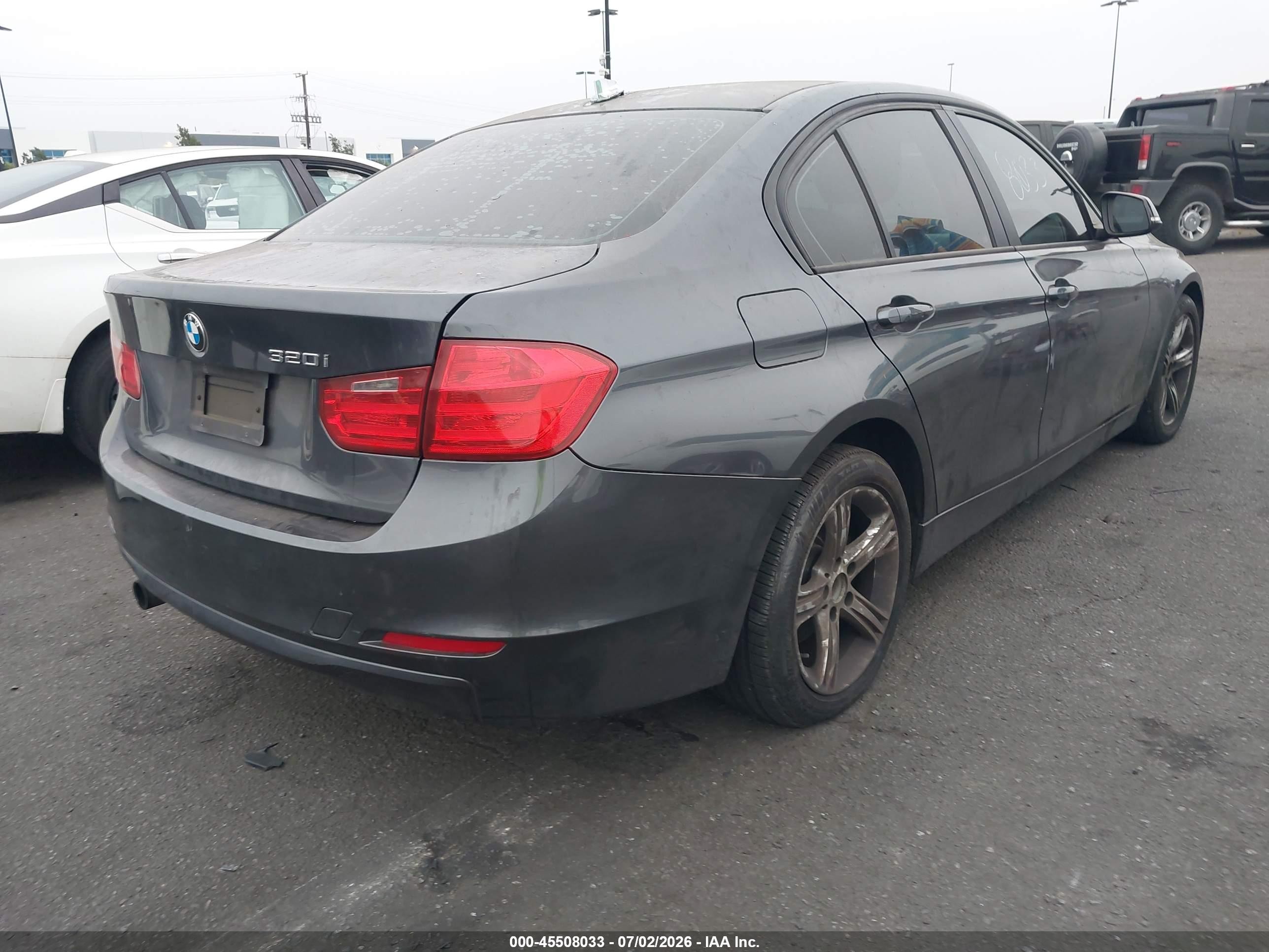2013 Bmw 320i   Gray vin: WBA3B1C52DF462662
