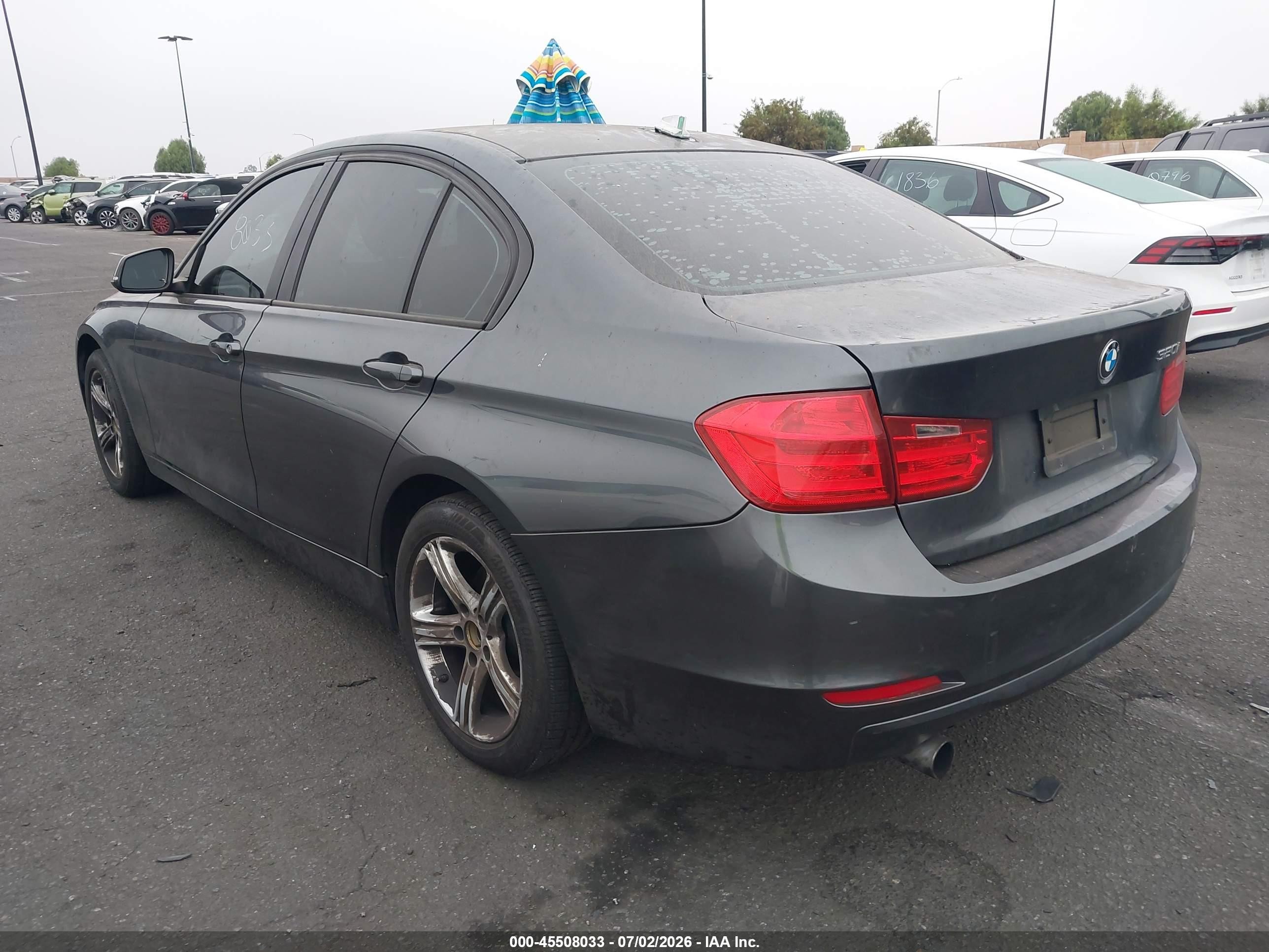 2013 Bmw 320i   Gray vin: WBA3B1C52DF462662