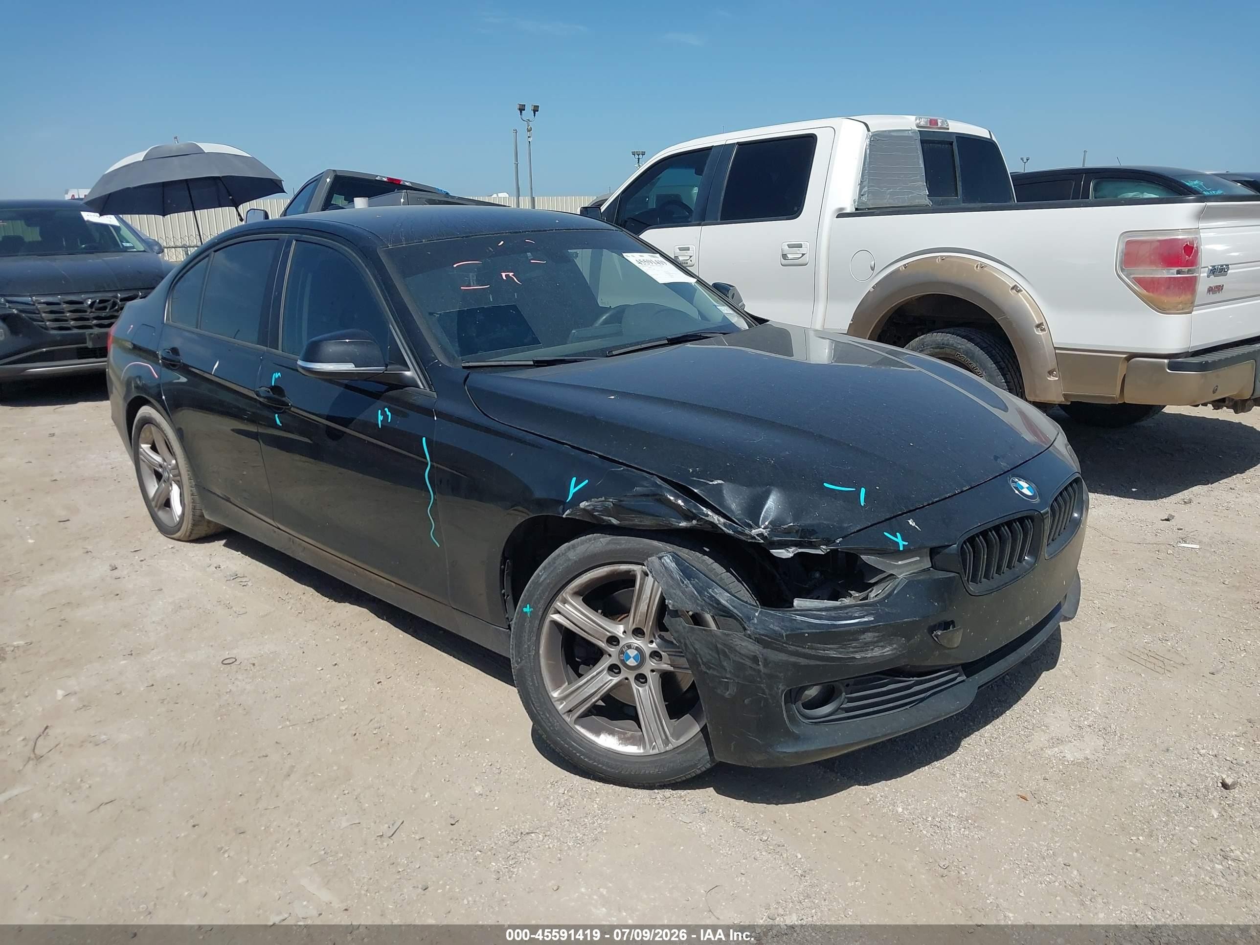 2015 Bmw 320i   Black vin: WBA3B1C52FK139884