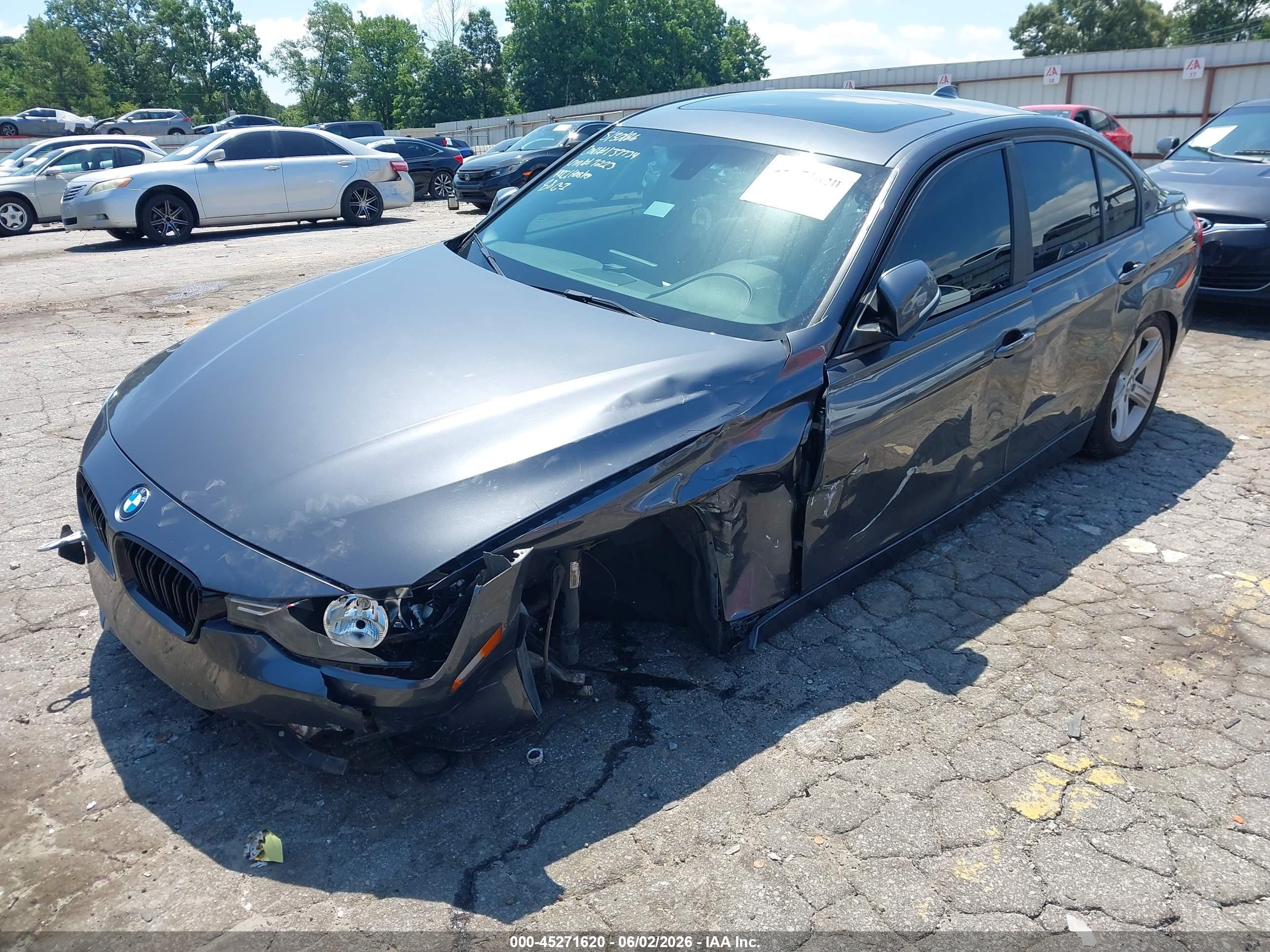 2015 Bmw 320i   Gray vin: WBA3B1C53FK137223