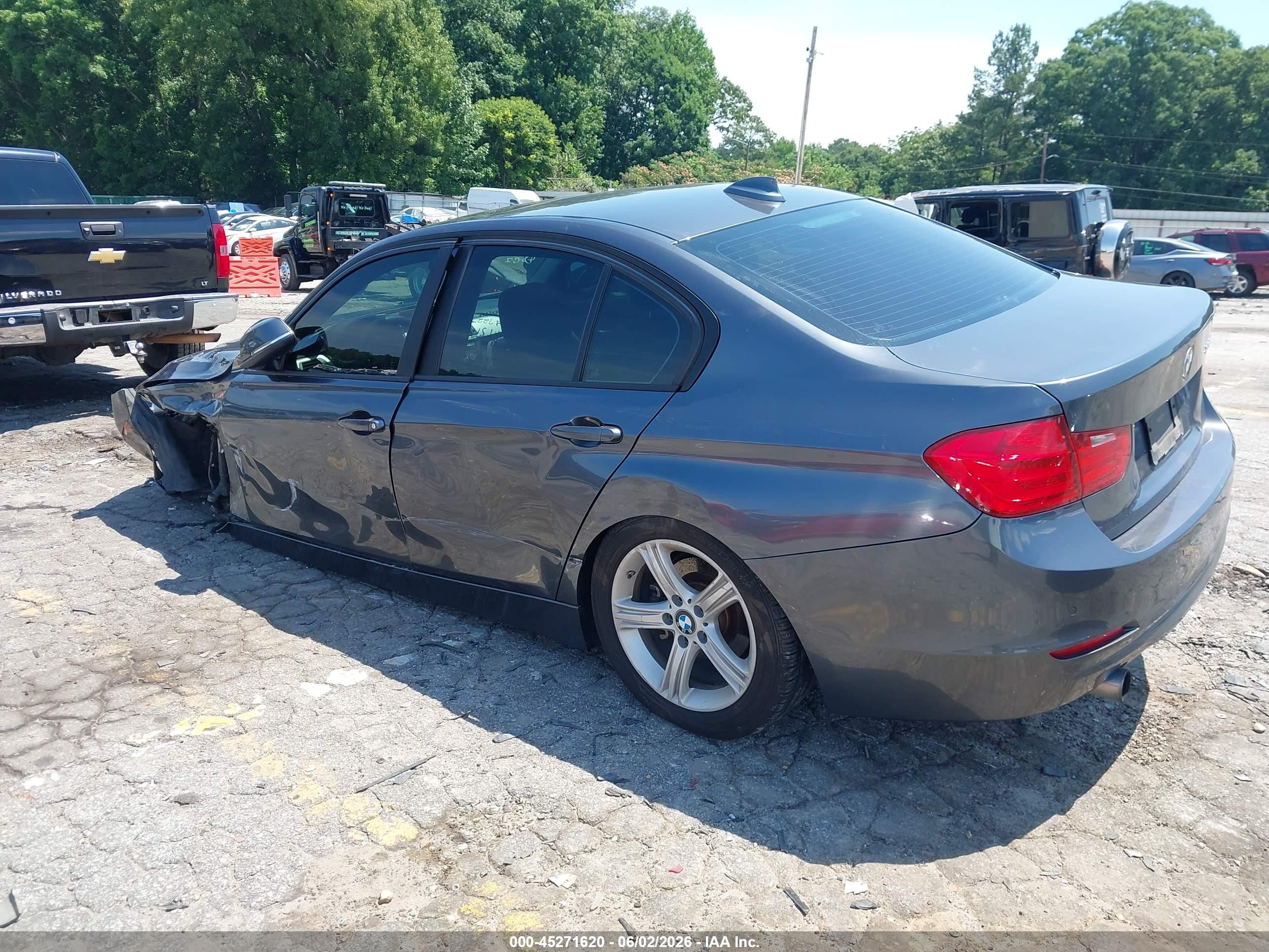 2015 Bmw 320i   Gray vin: WBA3B1C53FK137223