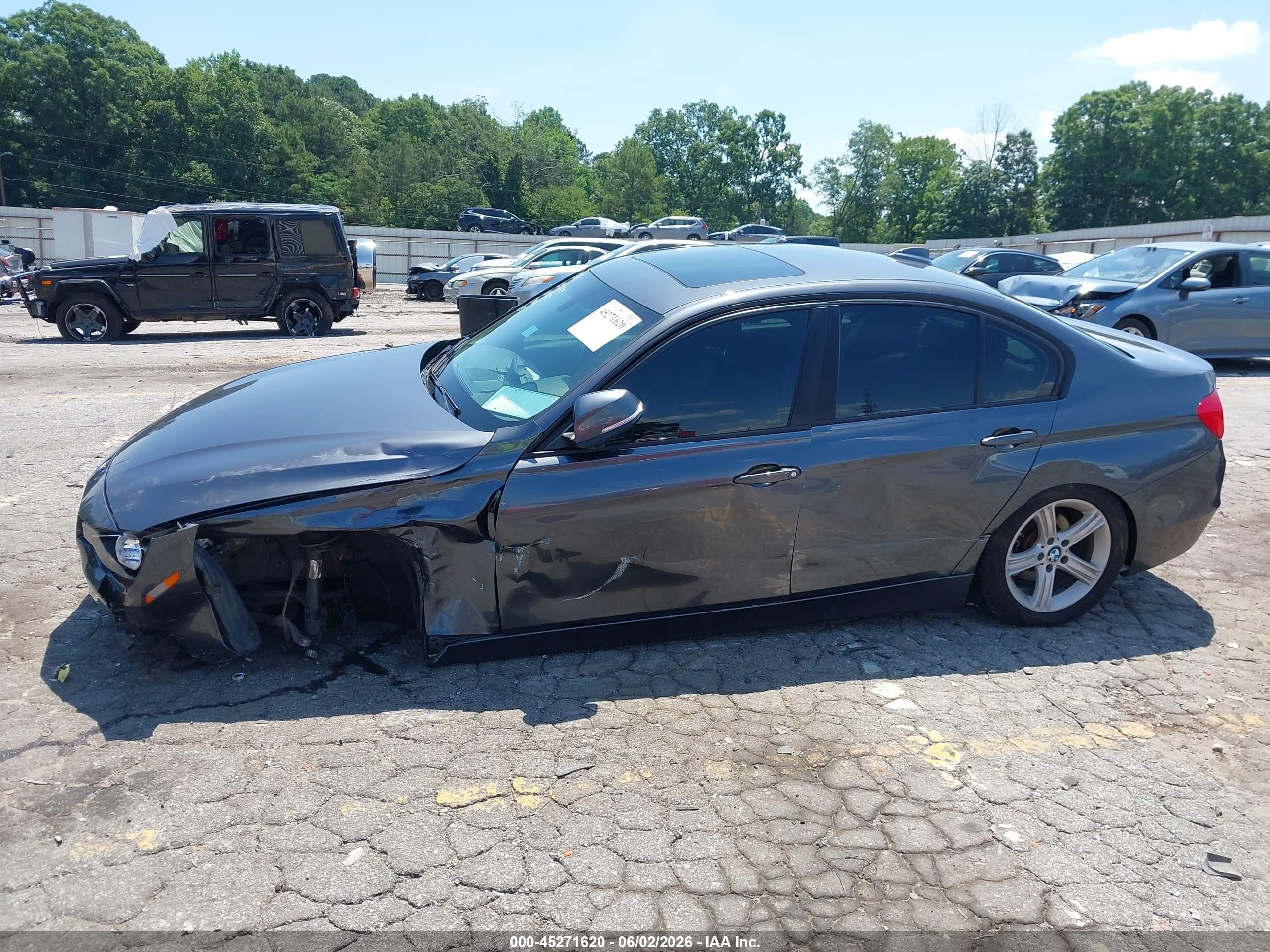 2015 Bmw 320i   Gray vin: WBA3B1C53FK137223