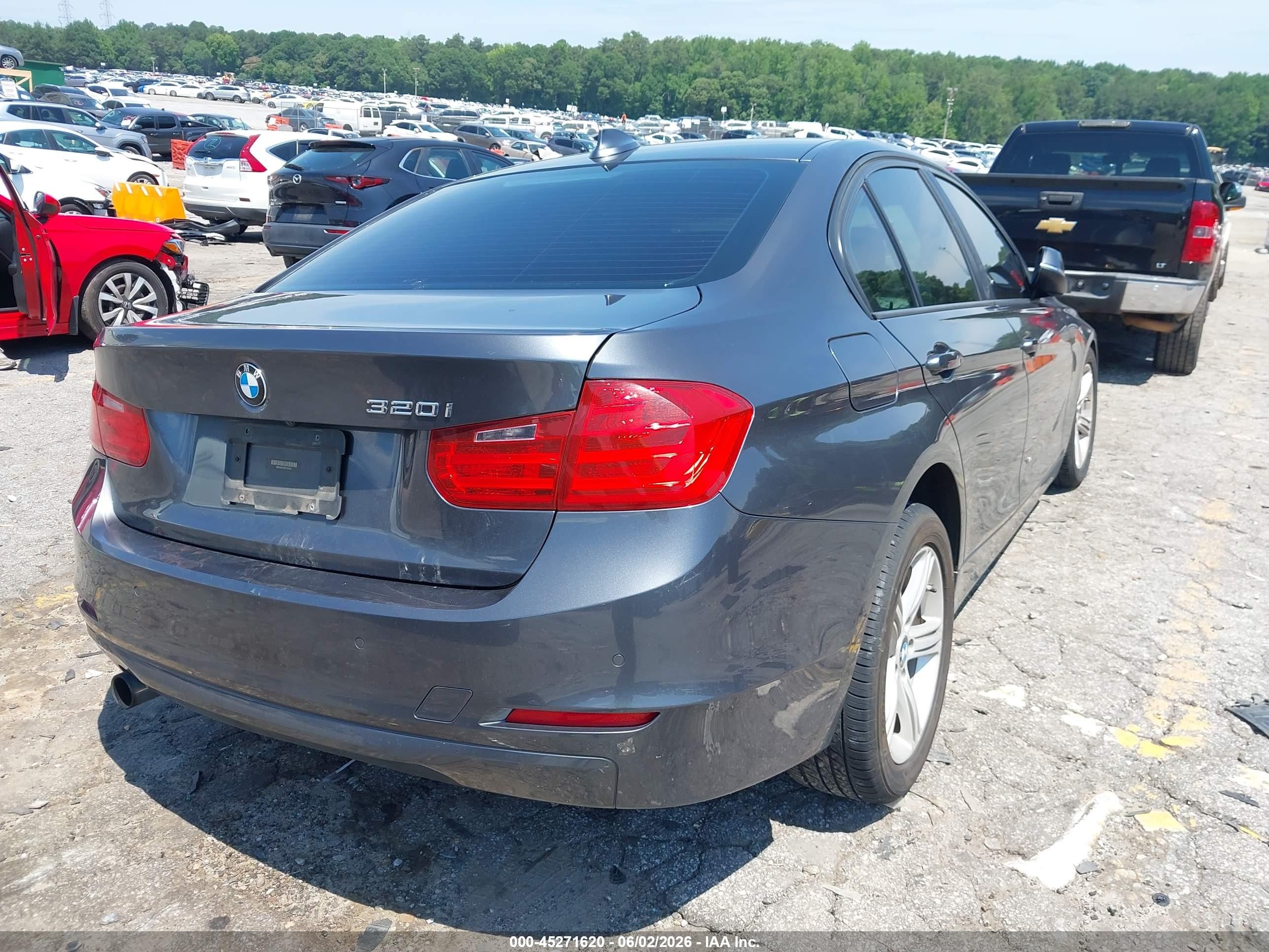 2015 Bmw 320i   Gray vin: WBA3B1C53FK137223