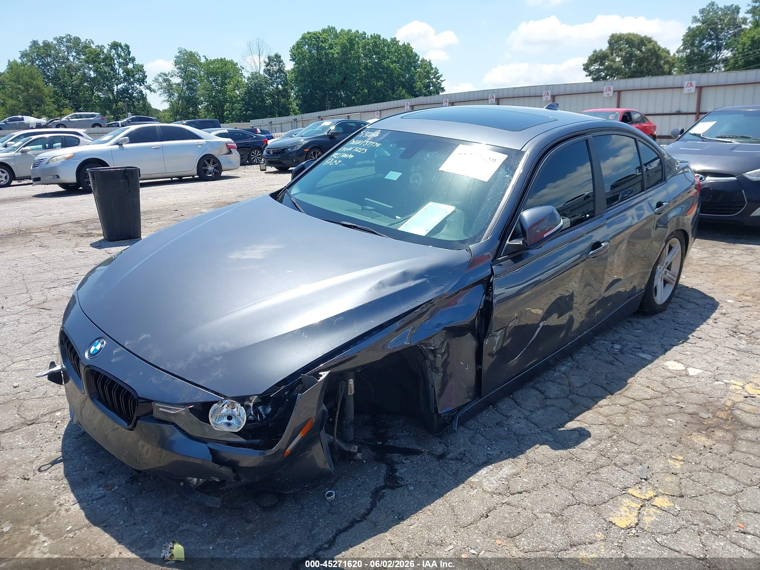 2015 Bmw 320i   Gray vin: WBA3B1C53FK137223