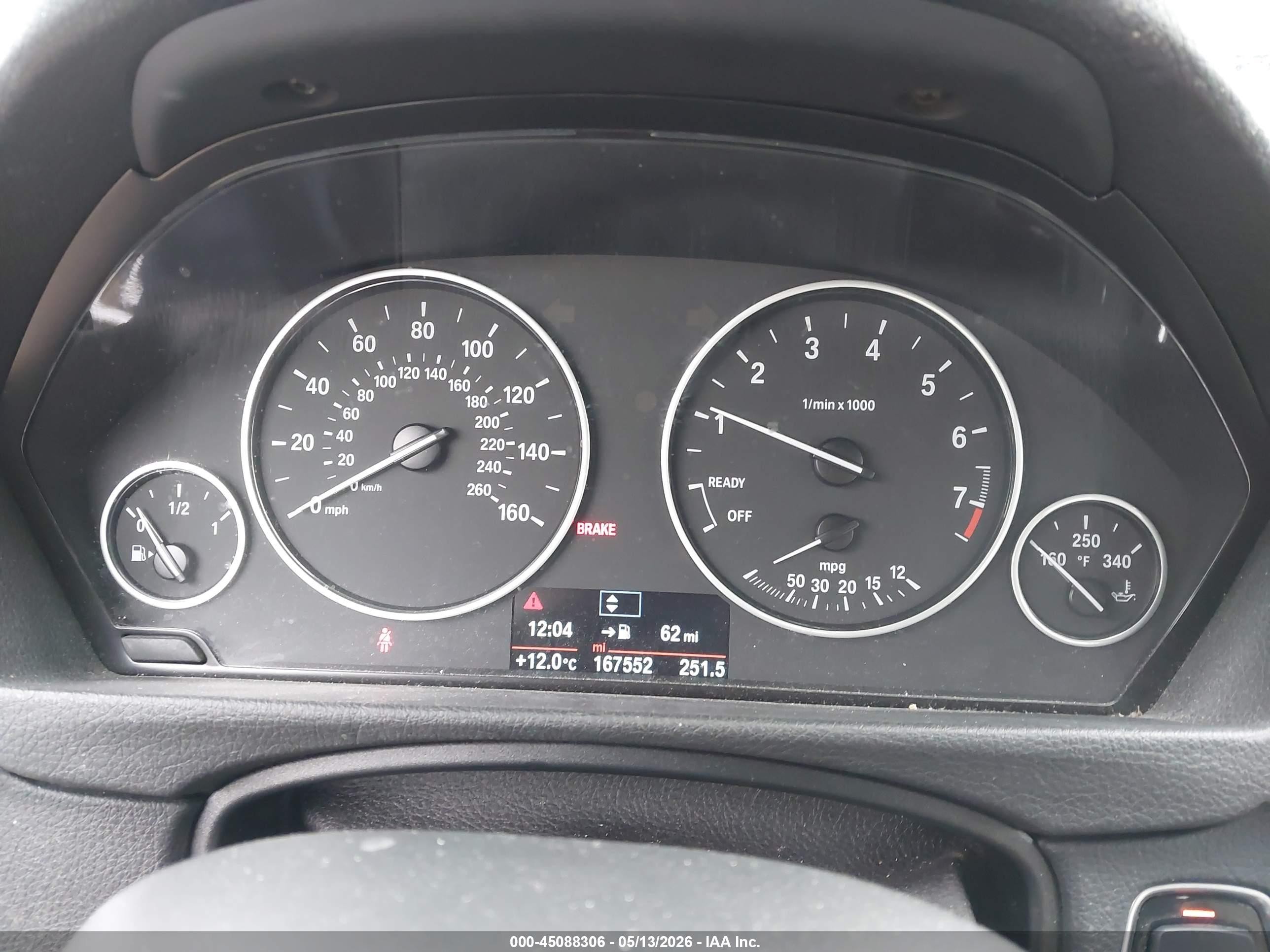2015 Bmw 320i   Gray vin: WBA3B1C53FK163062