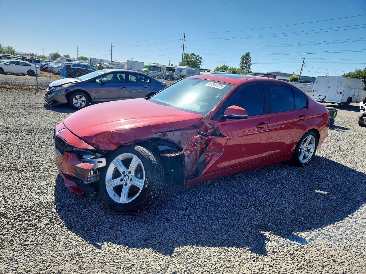 2015 Bmw 320 I Red vin: WBA3B1C54FK136761