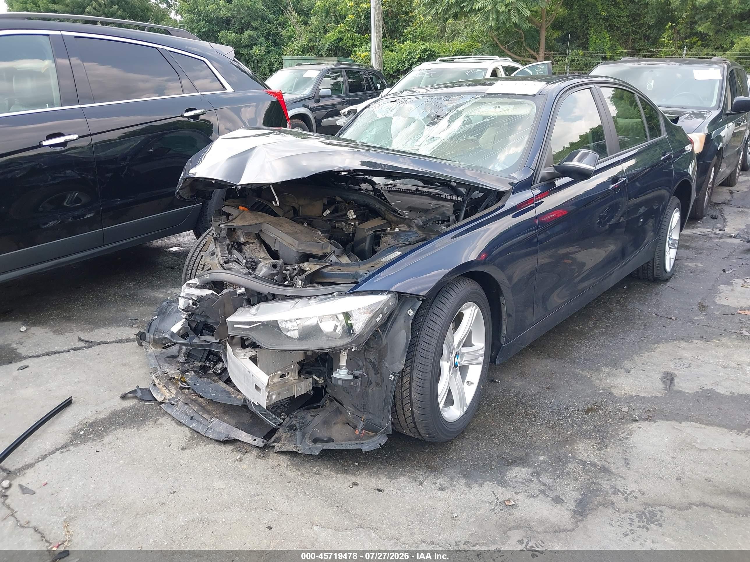2015 Bmw 320i   Black vin: WBA3B1C54FK139319