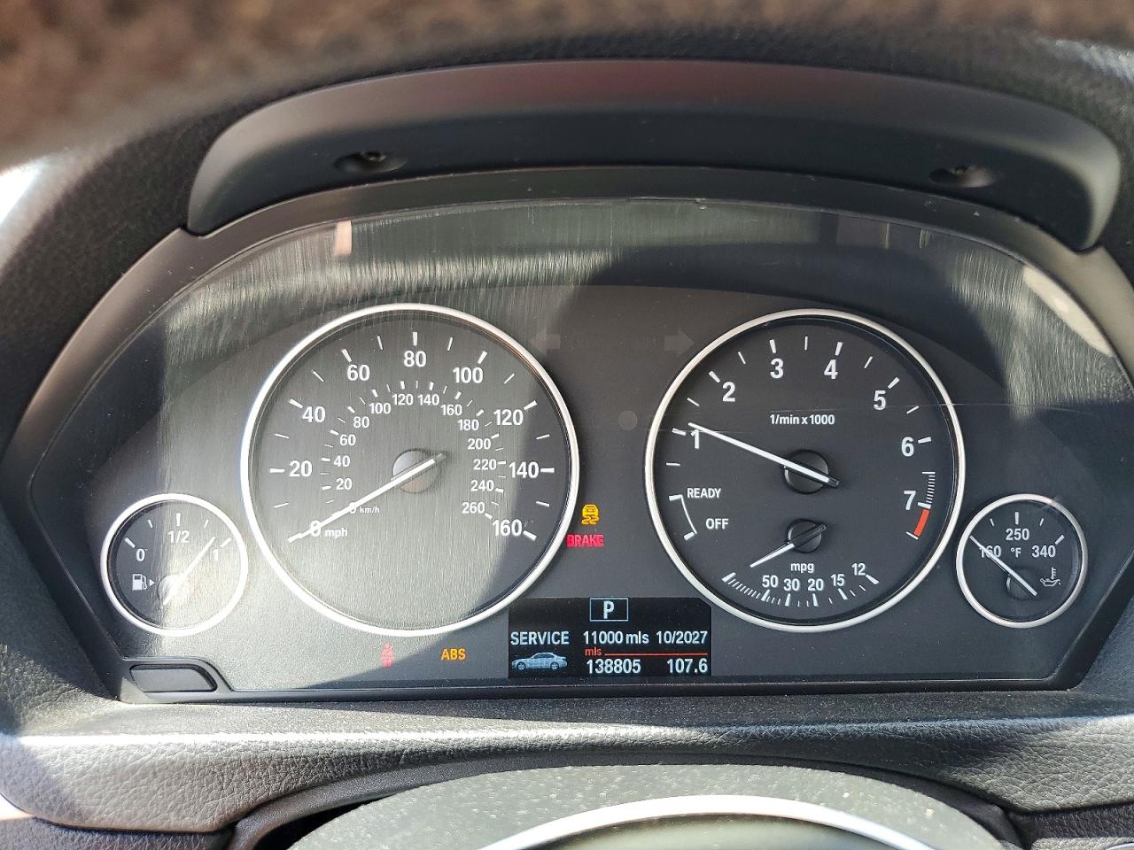 2013 Bmw 320 I Gray vin: WBA3B1C55DK128777