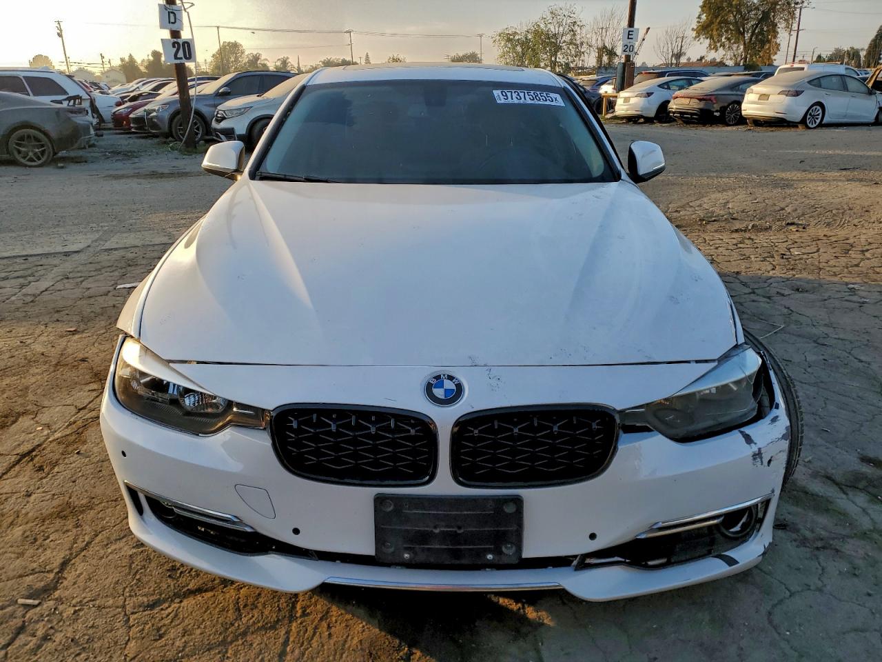 2014 Bmw 320 I White vin: WBA3B1C55EK130790