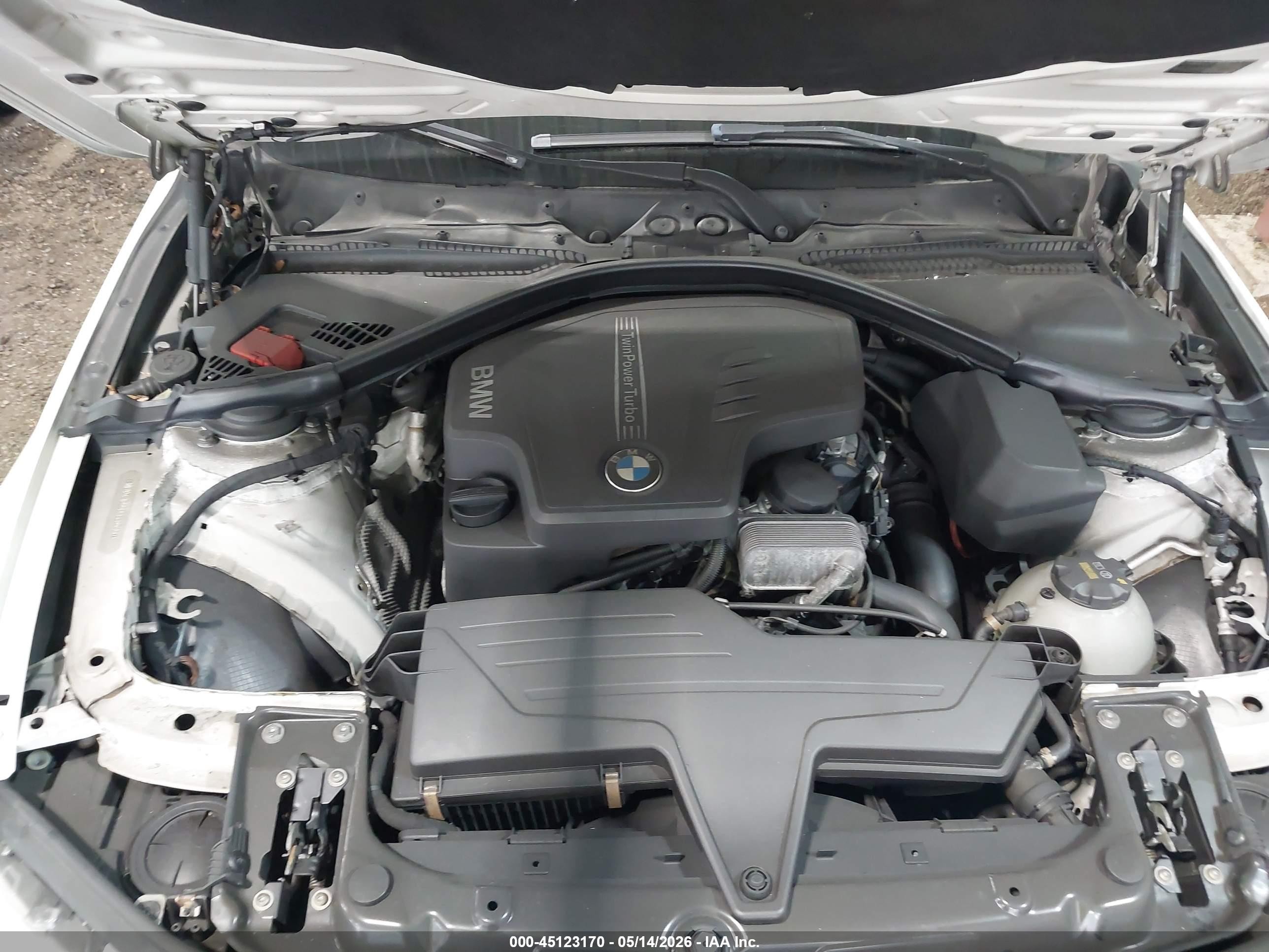 2014 Bmw 320i White vin: WBA3B1C55EP680347