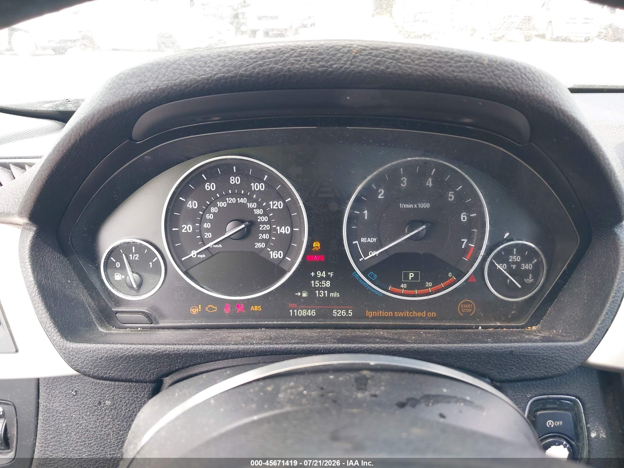 2013 Bmw 320i   Черный vin: WBA3B1C56DF462728