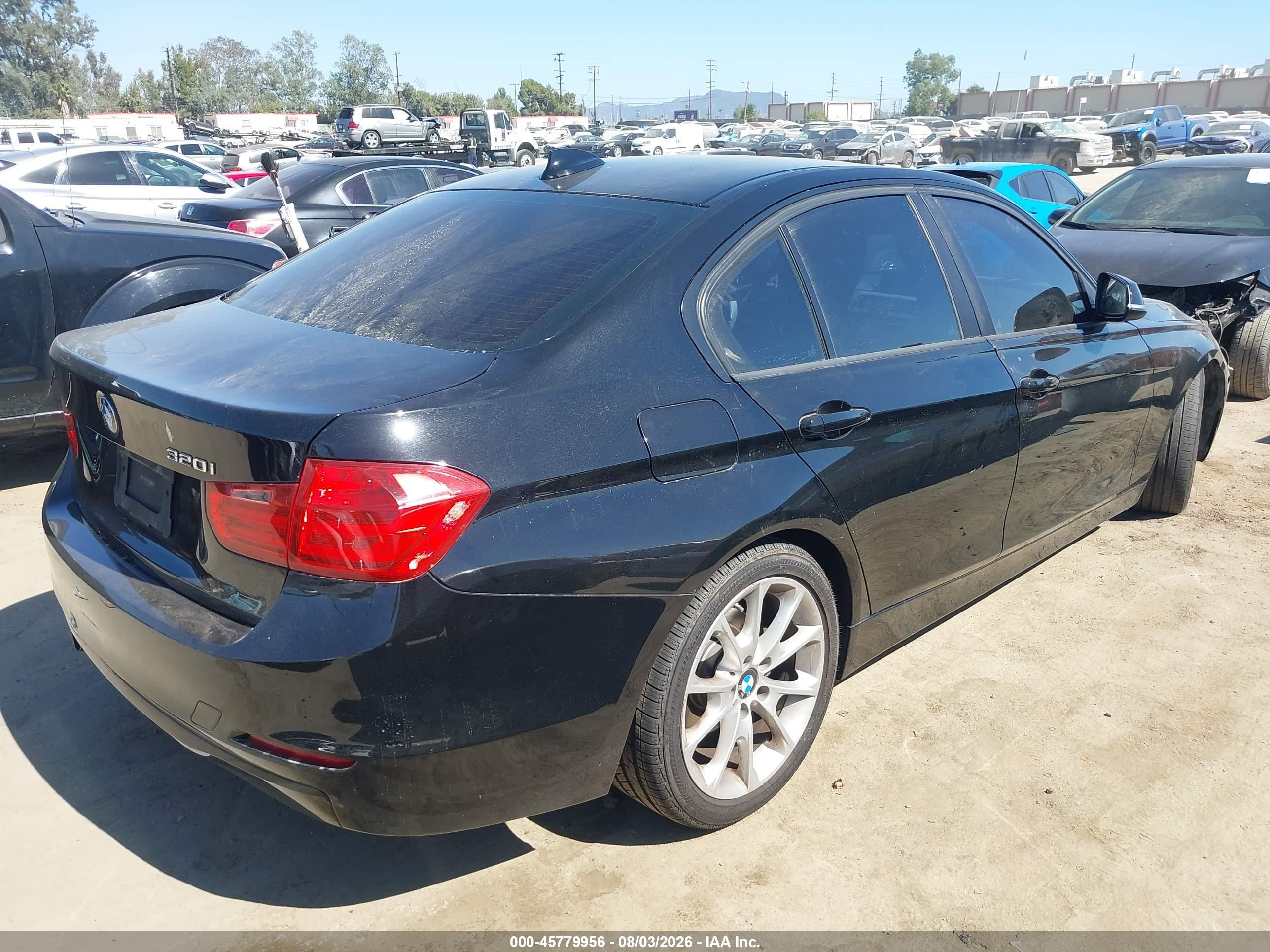 2014 Bmw 320i   Black vin: WBA3B1C56EK133312