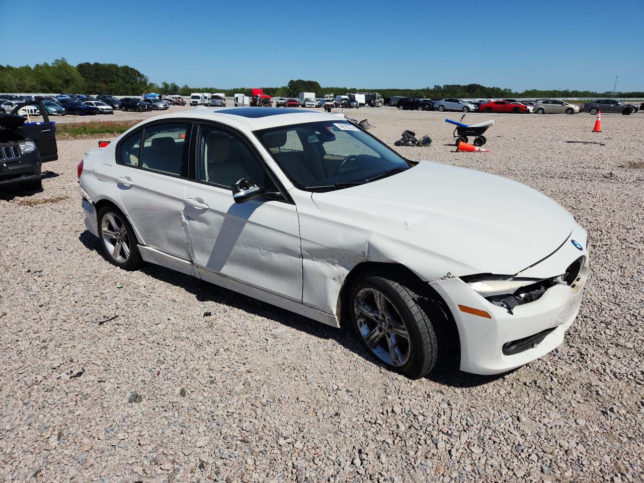 2015 Bmw 320 I White vin: WBA3B1C58FK137296