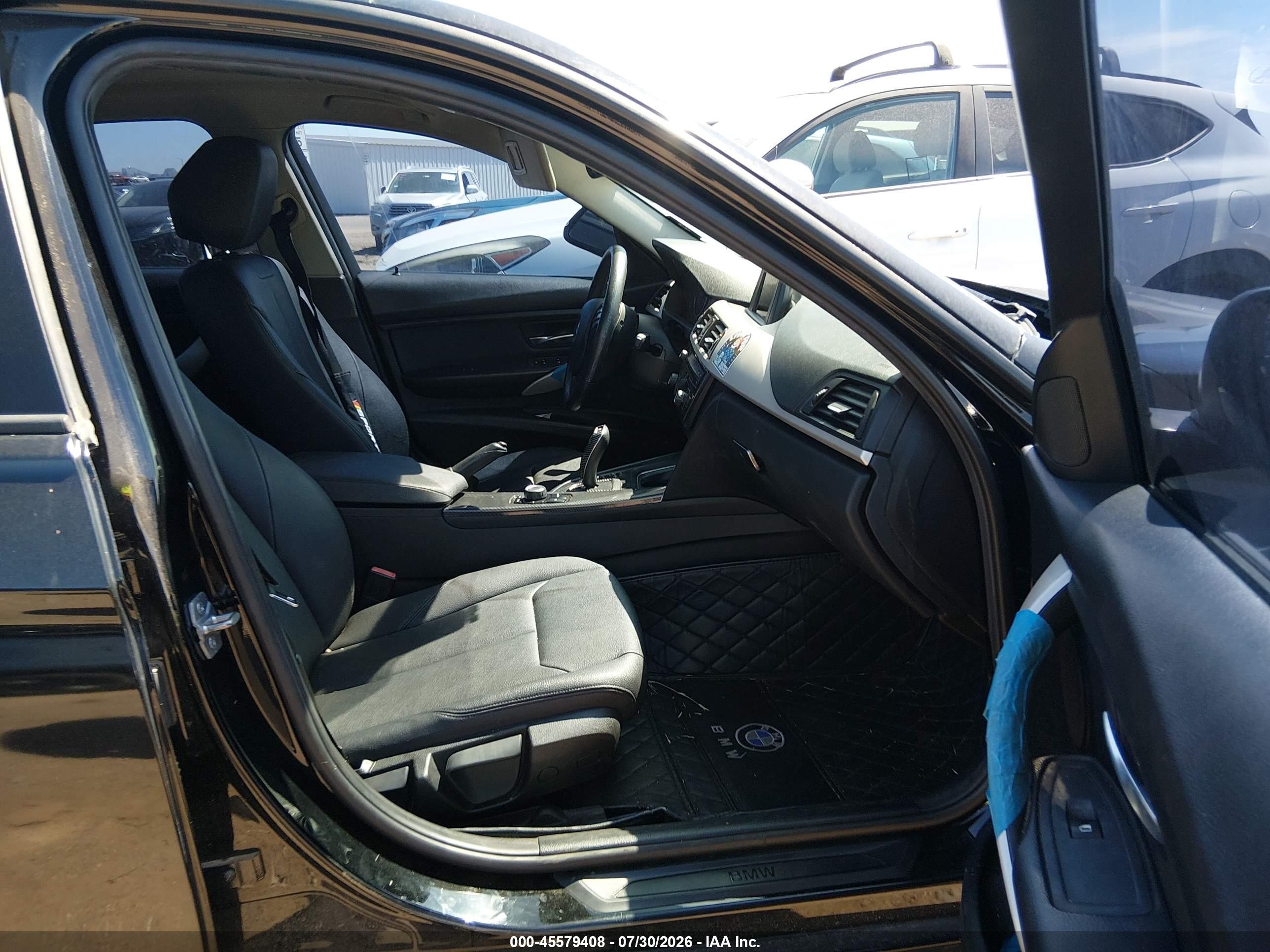 2015 Bmw 320i   Black vin: WBA3B1C58FK138142