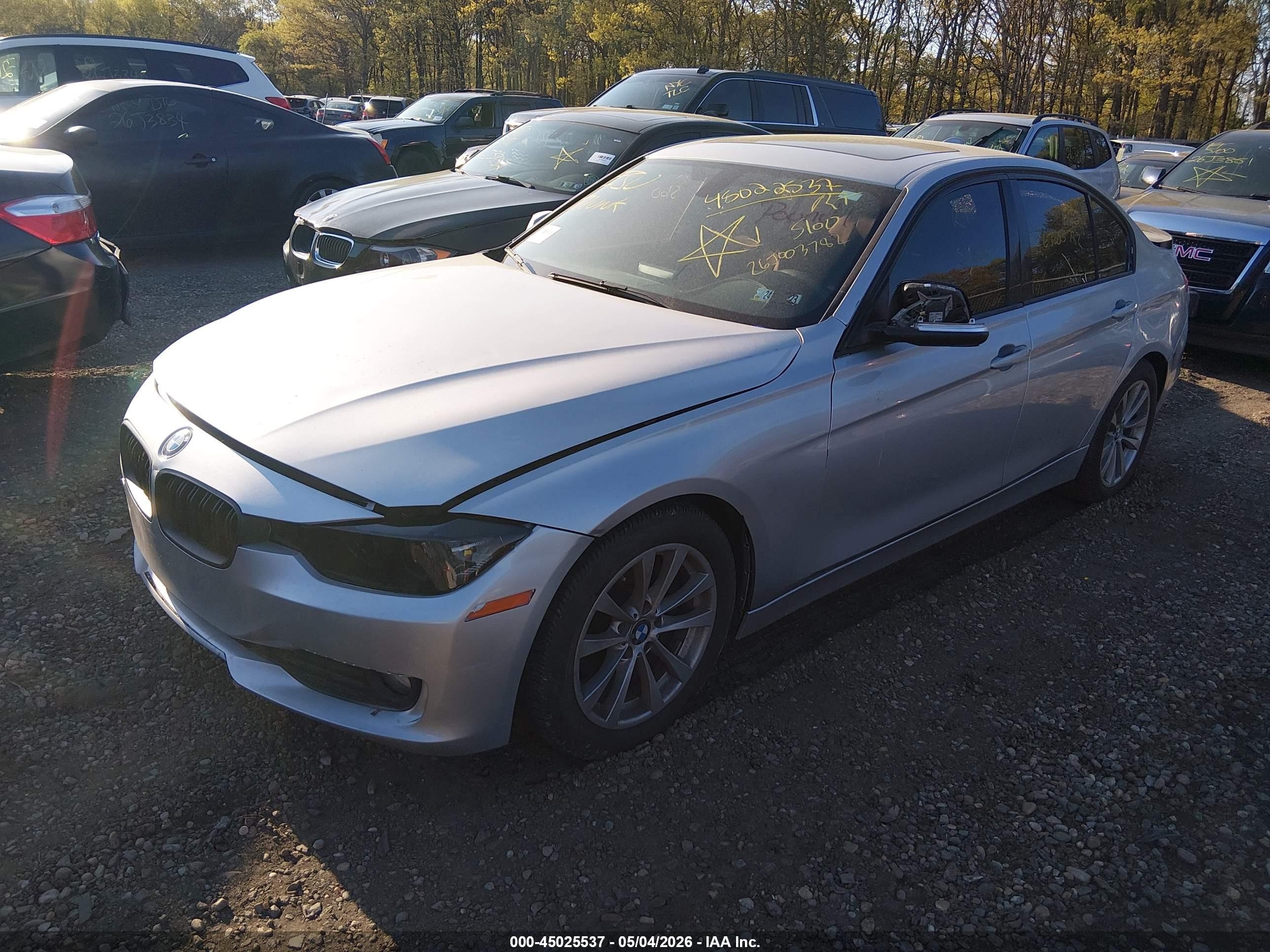2014 Bmw 320i   Gray vin: WBA3B1G50ENS77981