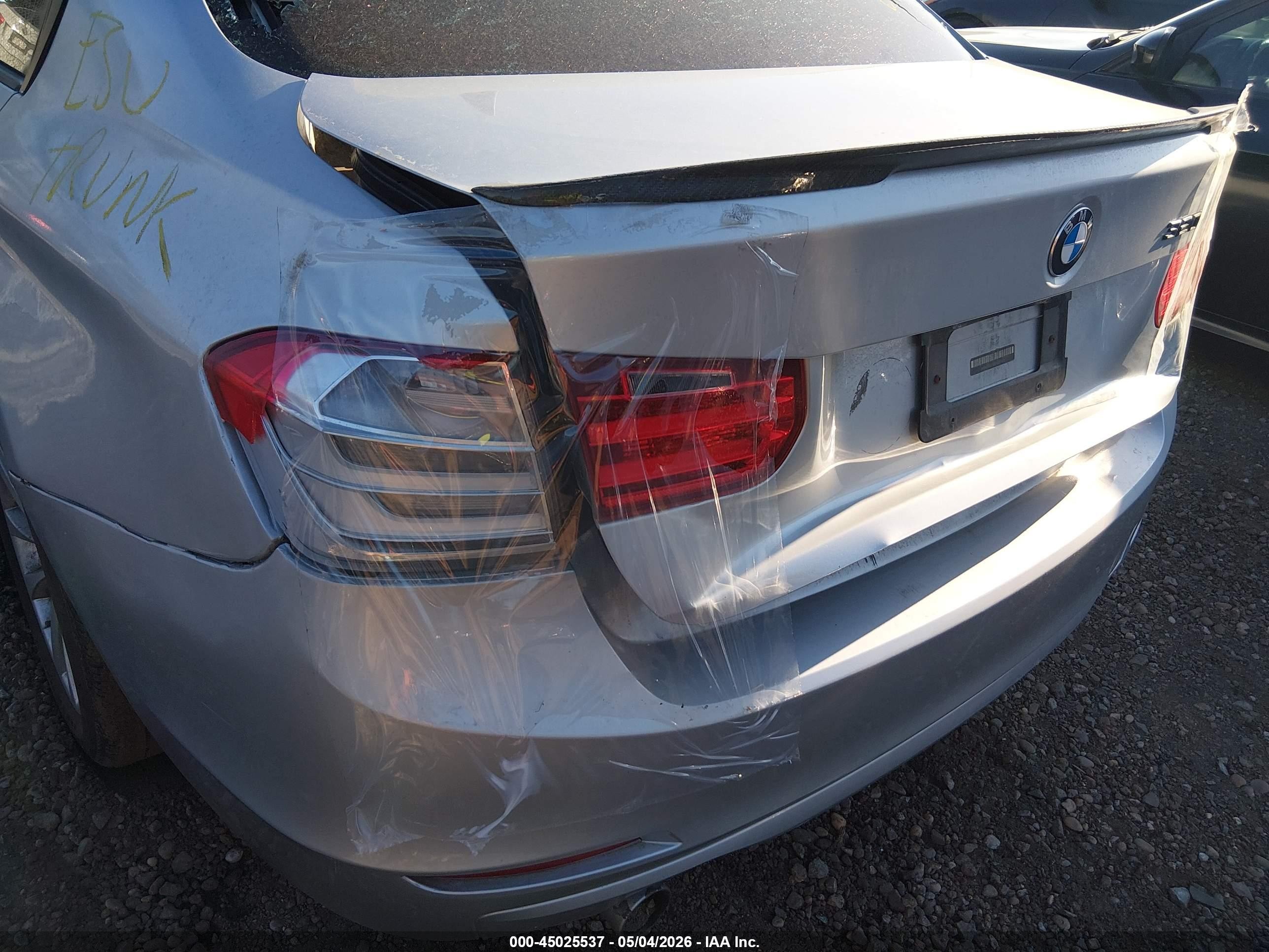 2014 Bmw 320i   Gray vin: WBA3B1G50ENS77981