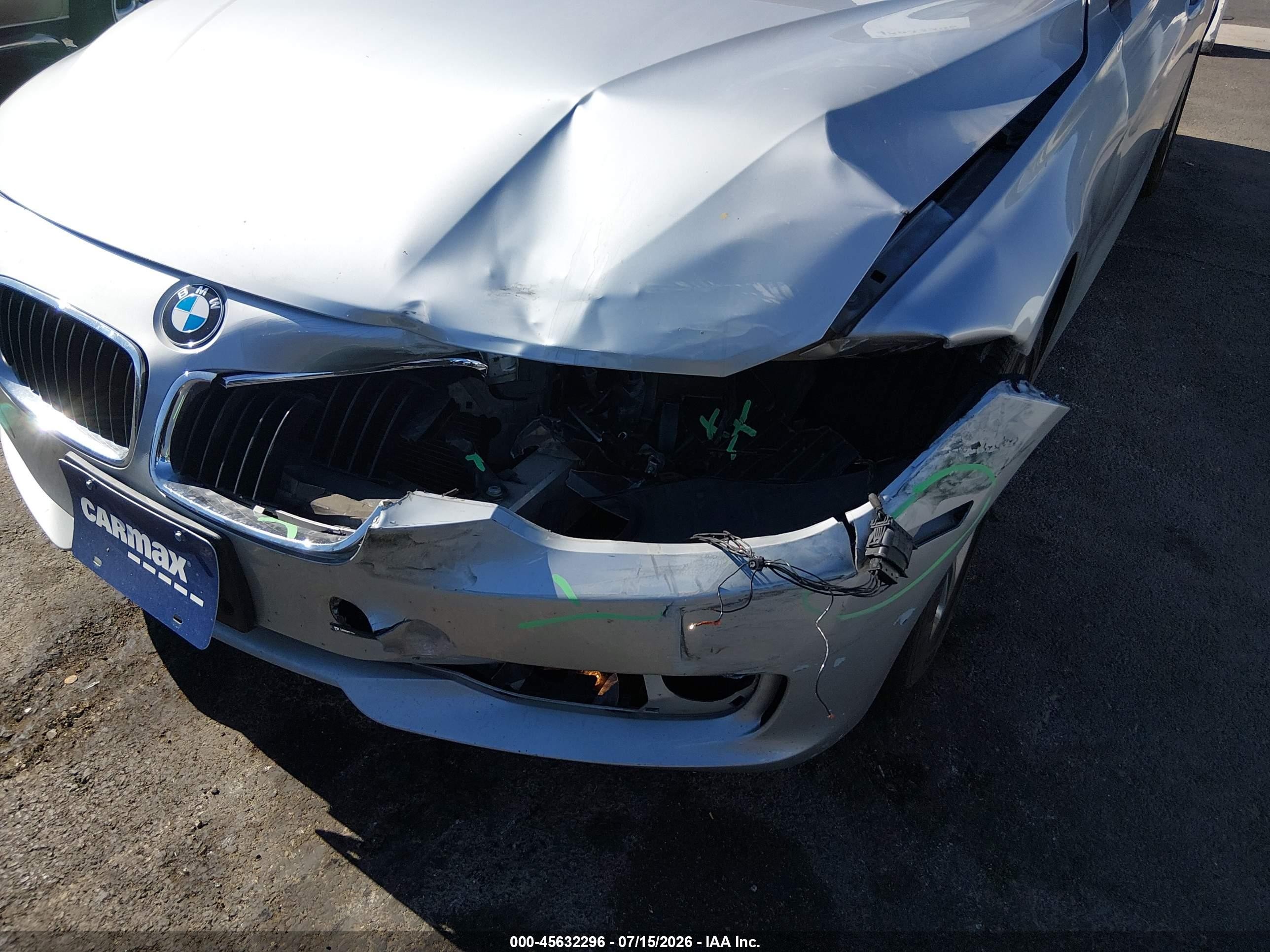 2015 Bmw 320i   Gray vin: WBA3B1G50FNT02024