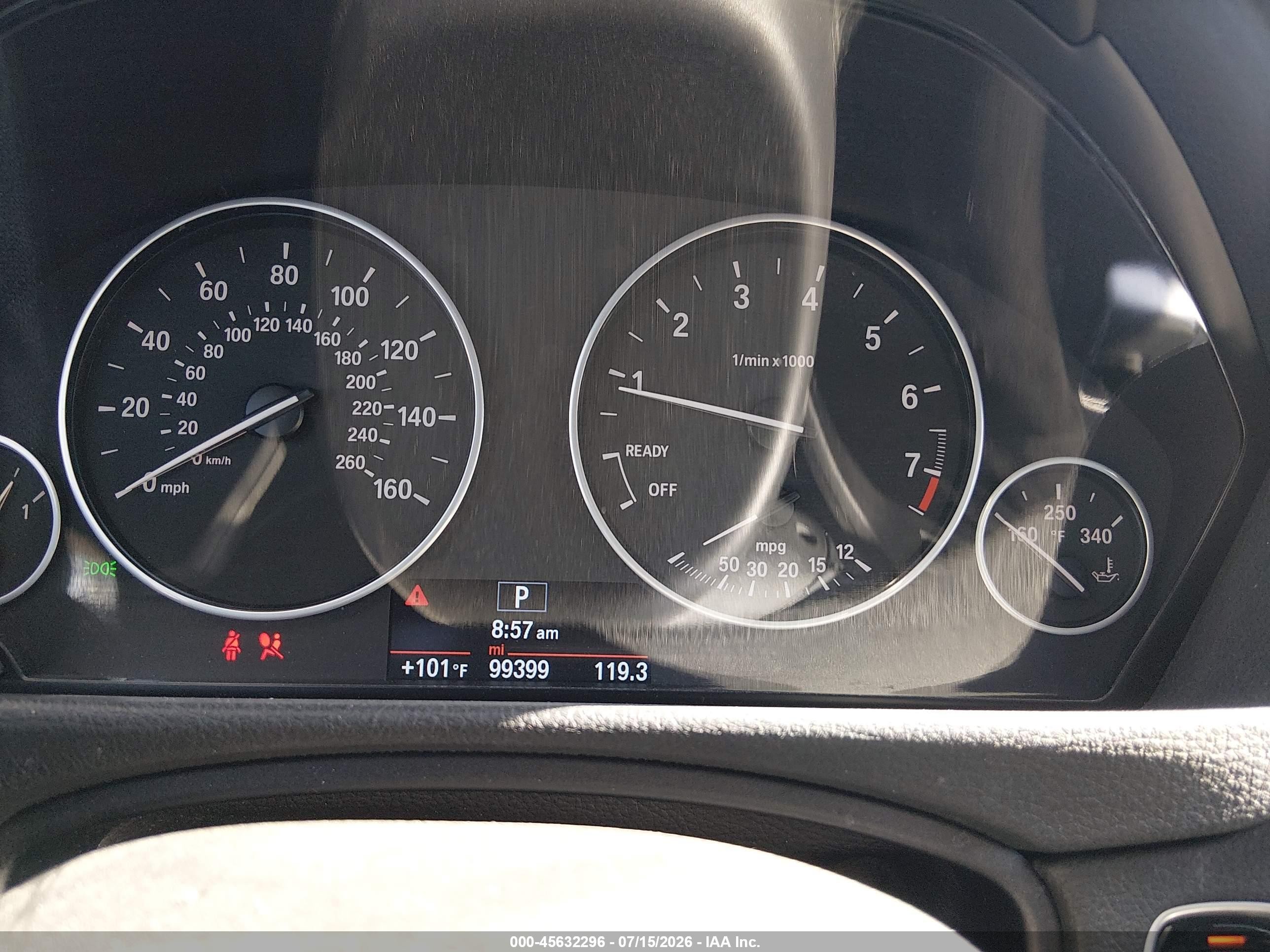 2015 Bmw 320i   Gray vin: WBA3B1G50FNT02024
