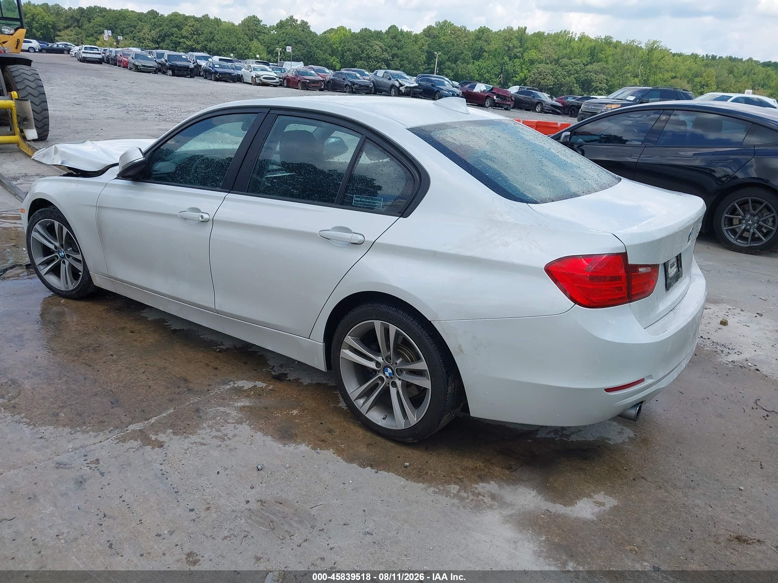 2015 Bmw 320i White vin: WBA3B1G52FNT02784