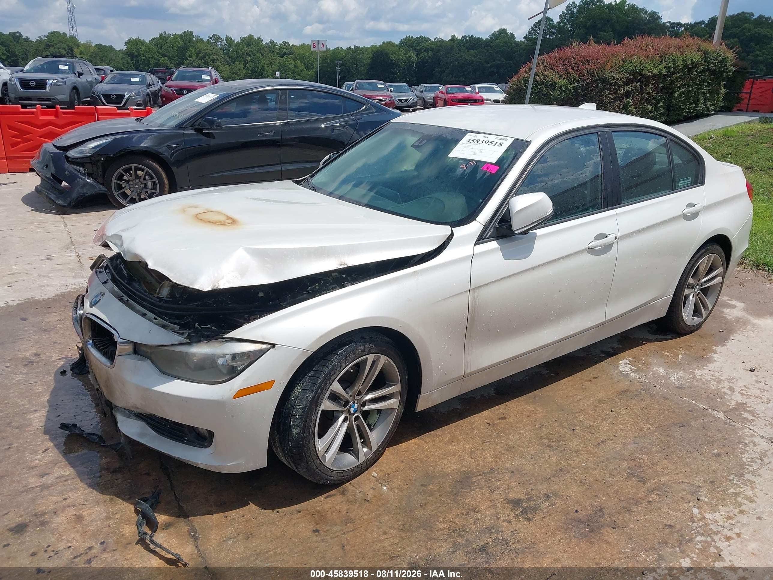 2015 Bmw 320i White vin: WBA3B1G52FNT02784