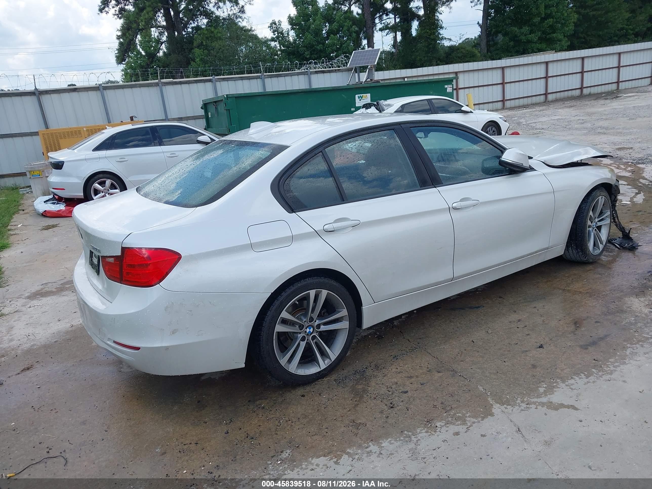 2015 Bmw 320i White vin: WBA3B1G52FNT02784