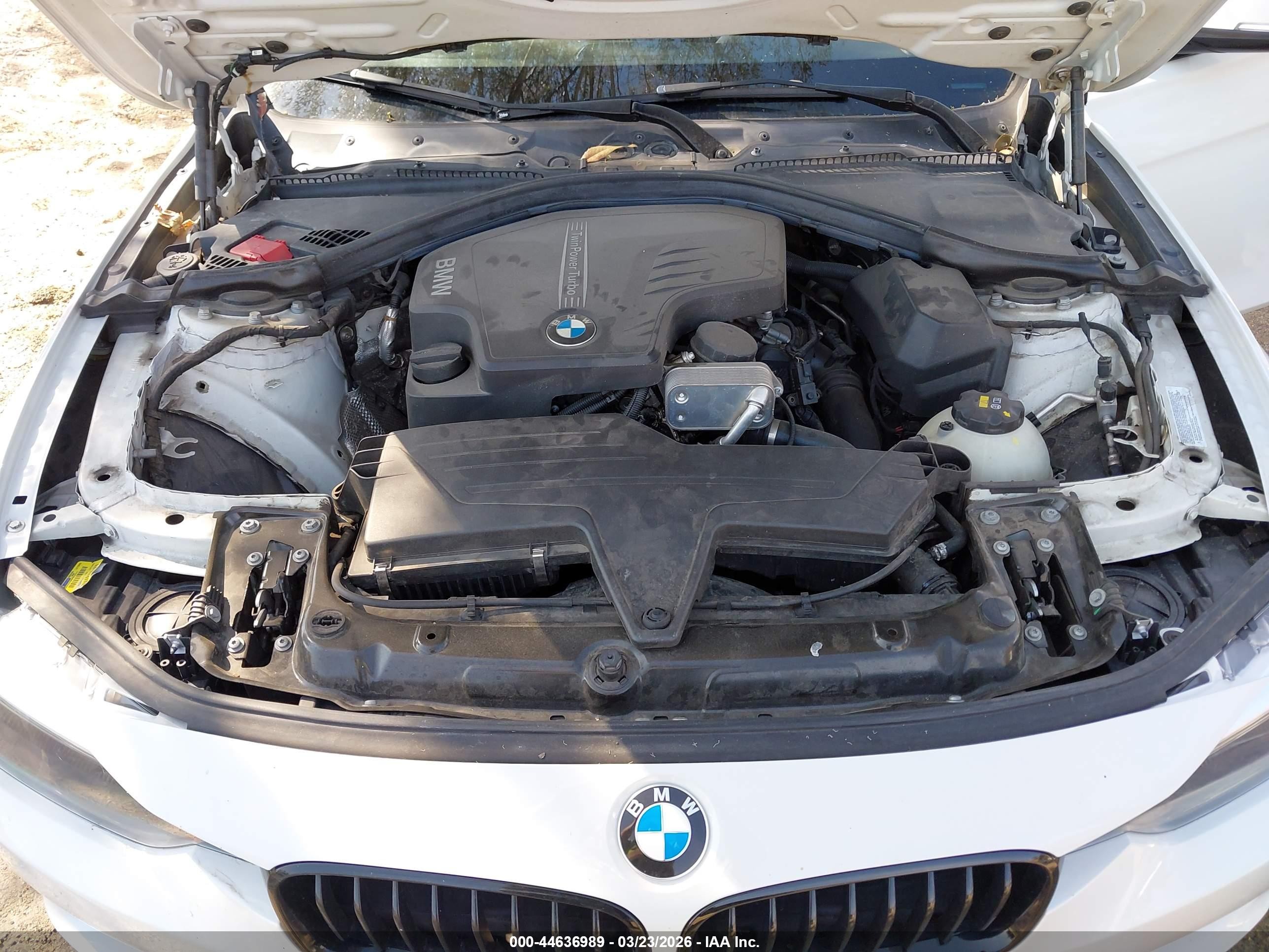 2015 Bmw 320i   White vin: WBA3B1G52FNT05314