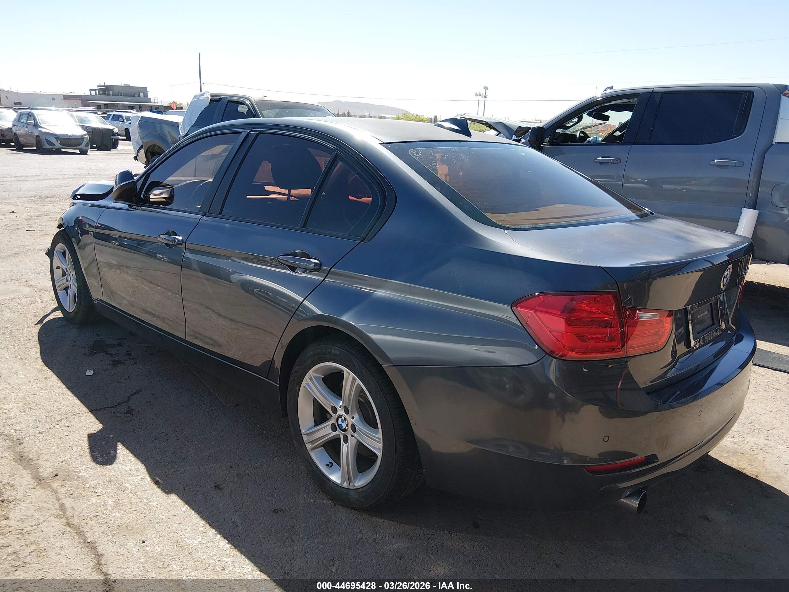 2015 Bmw 320i Gray vin: WBA3B1G53FNT05239