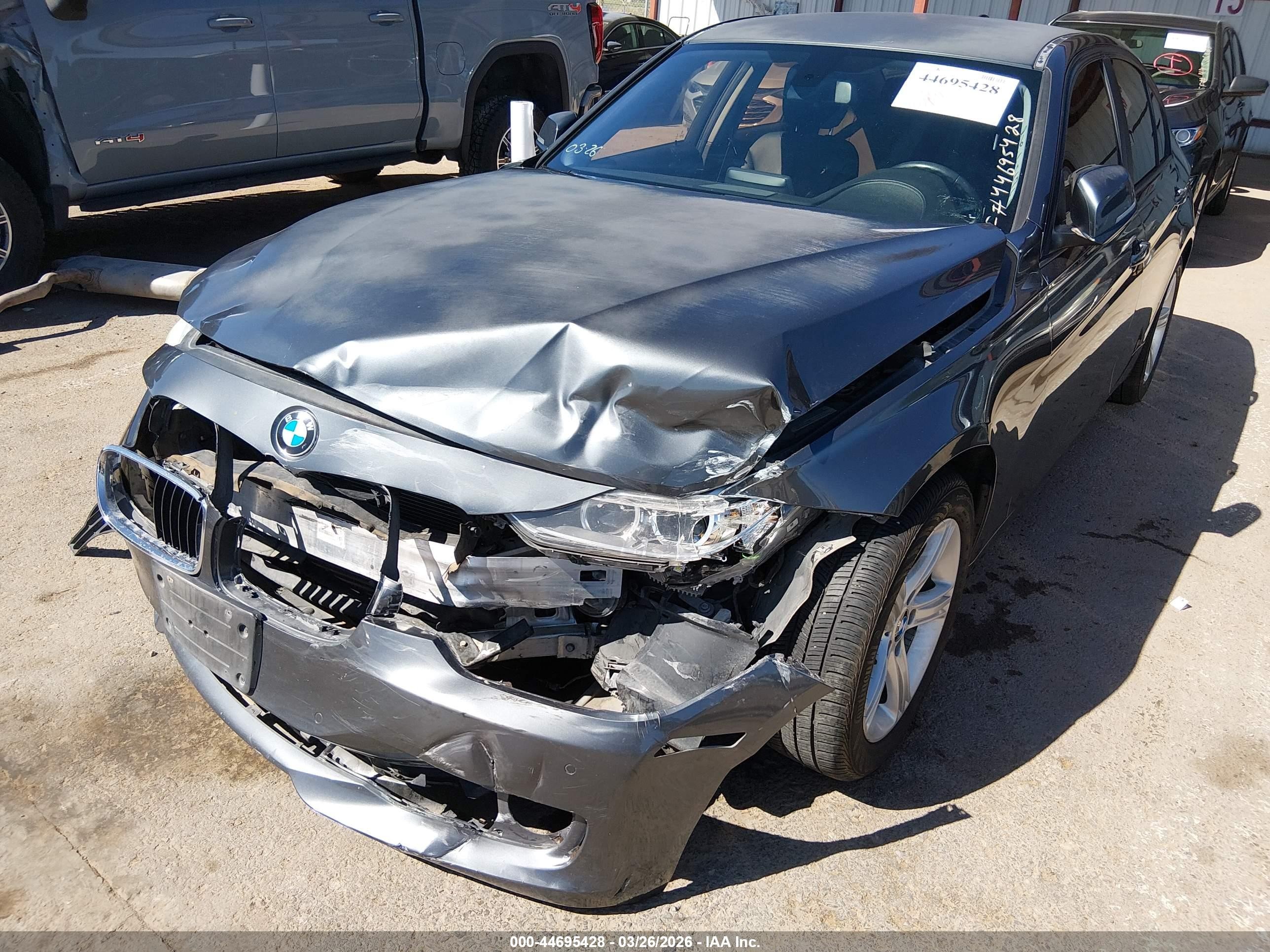2015 Bmw 320i Gray vin: WBA3B1G53FNT05239