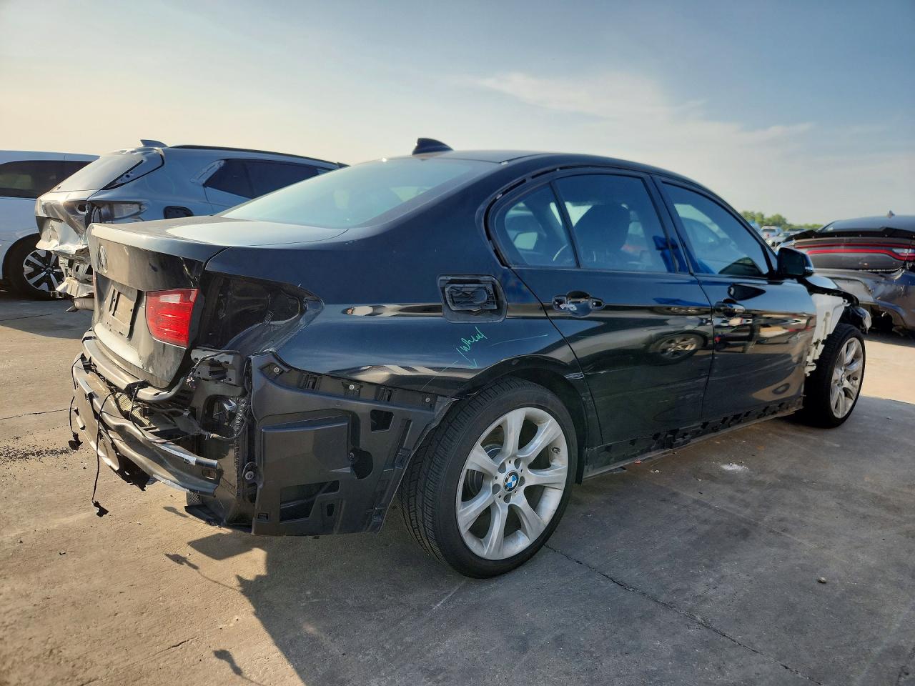 2015 Bmw 320 I Black vin: WBA3B1G53FNT07475