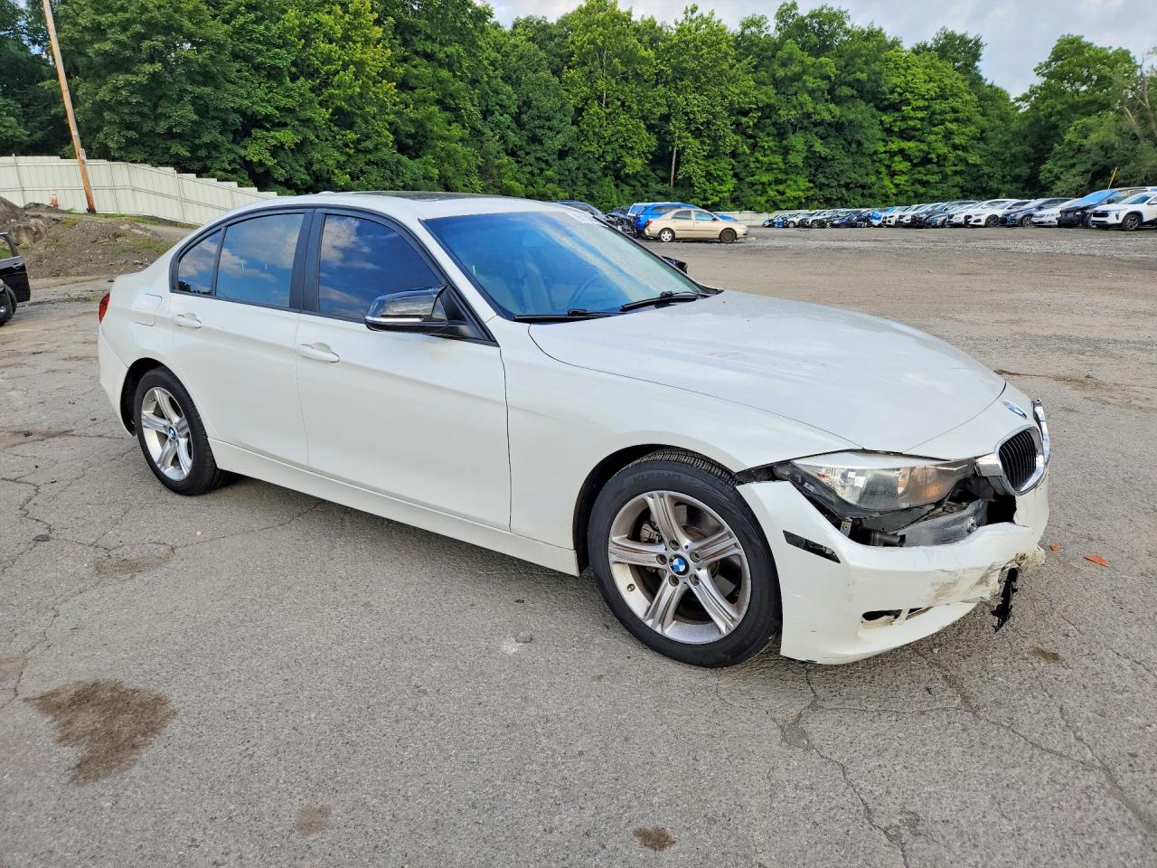 2015 Bmw 320 I White vin: WBA3B1G53FNT63643