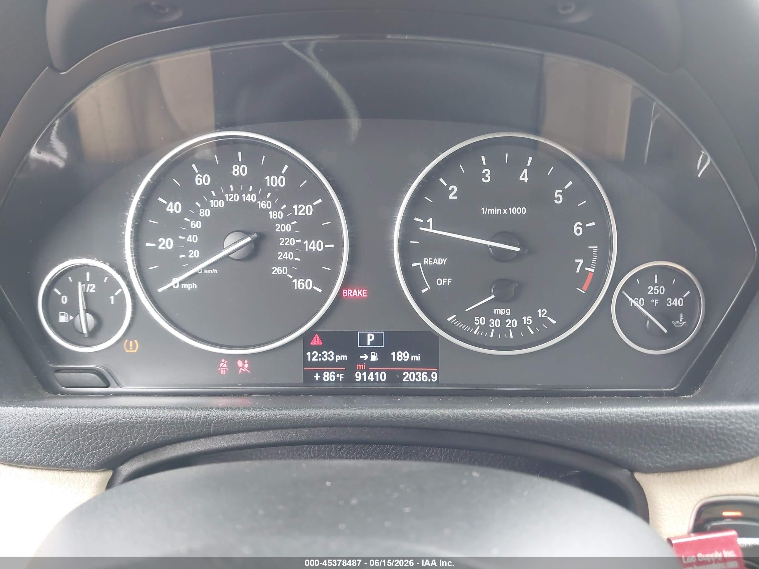 2014 Bmw 320i   White vin: WBA3B1G55ENT00199