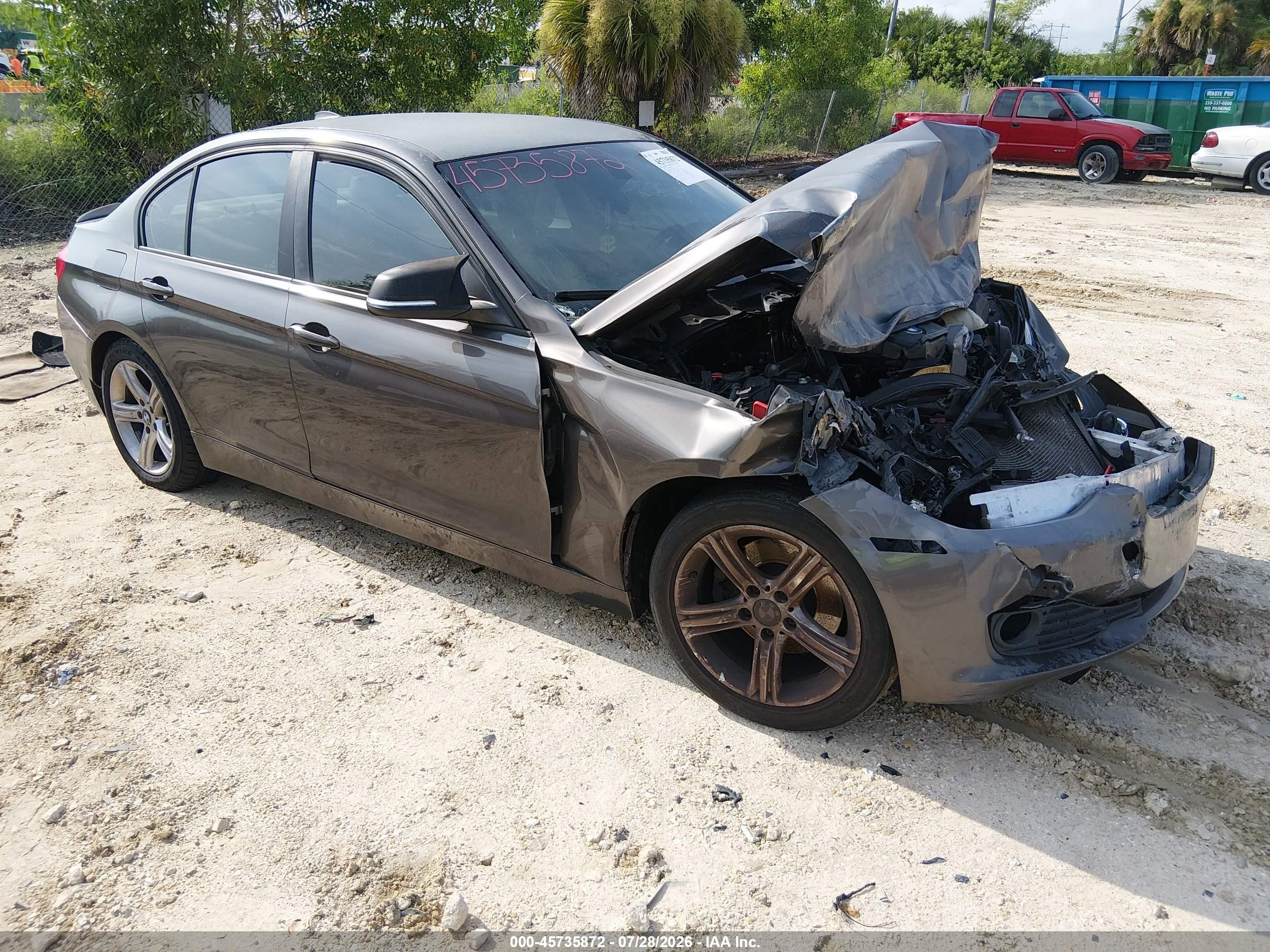 2014 Bmw 320i   Gray vin: WBA3B1G55ENT00526