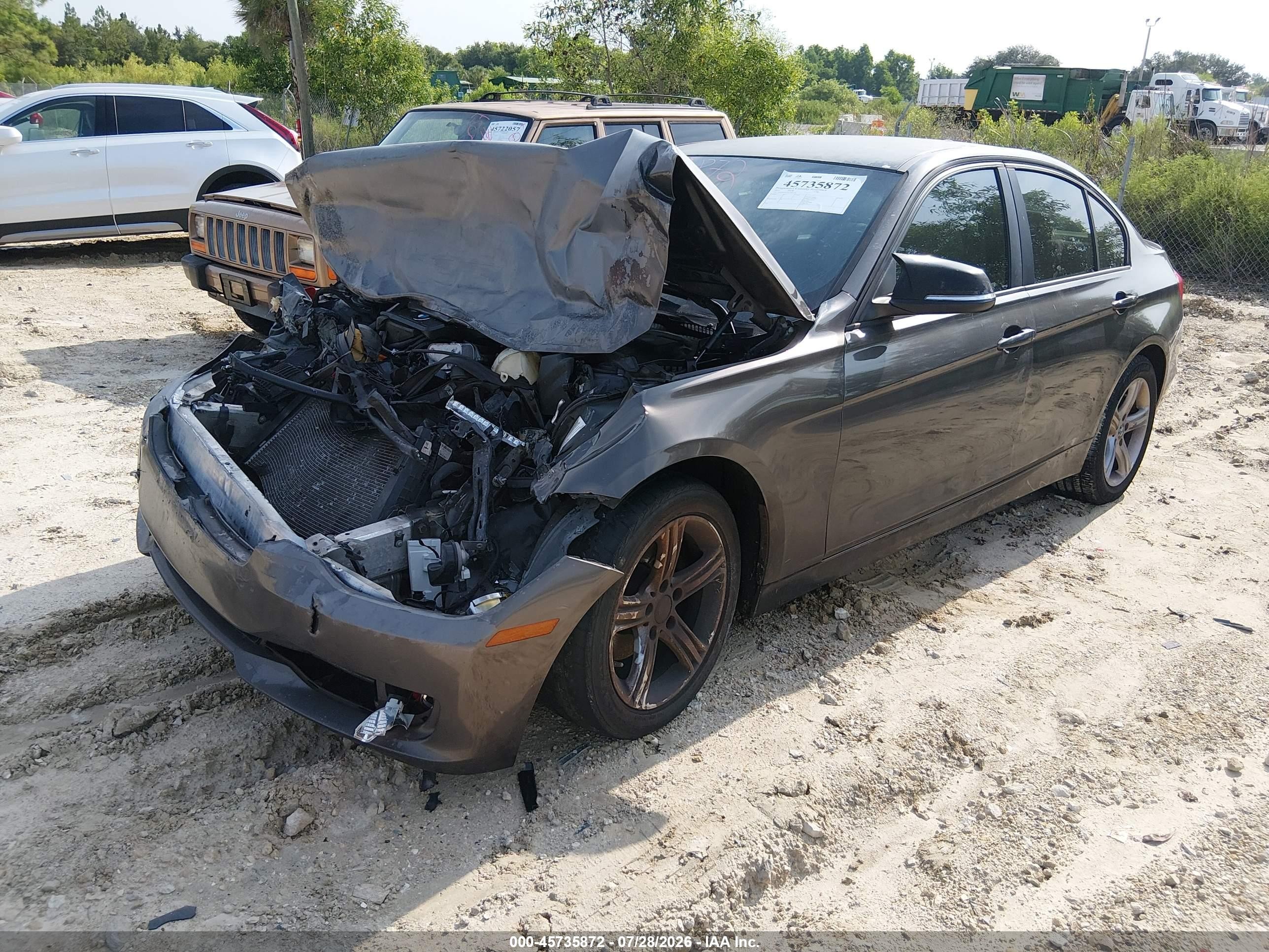 2014 Bmw 320i   Gray vin: WBA3B1G55ENT00526