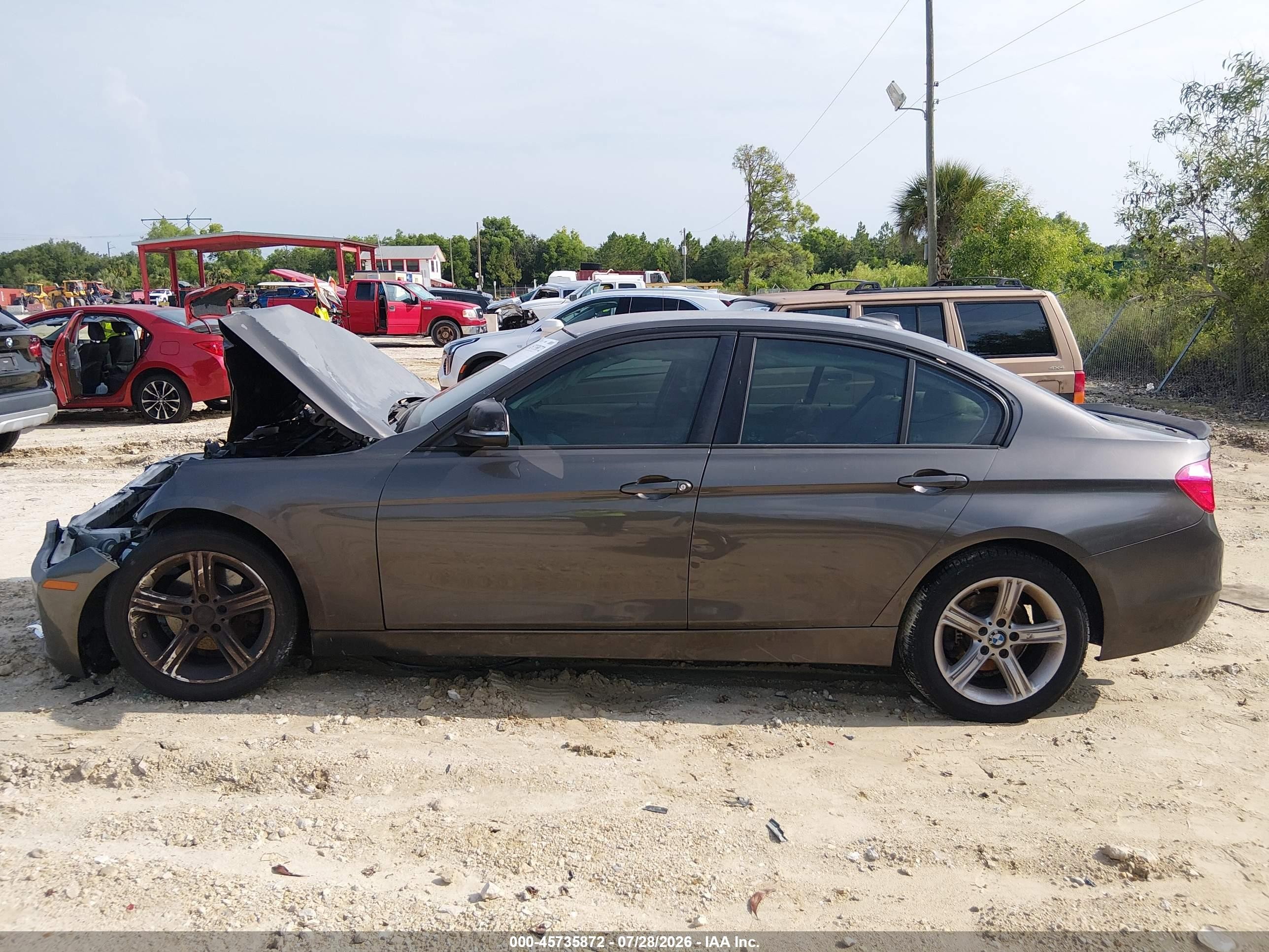 2014 Bmw 320i   Gray vin: WBA3B1G55ENT00526