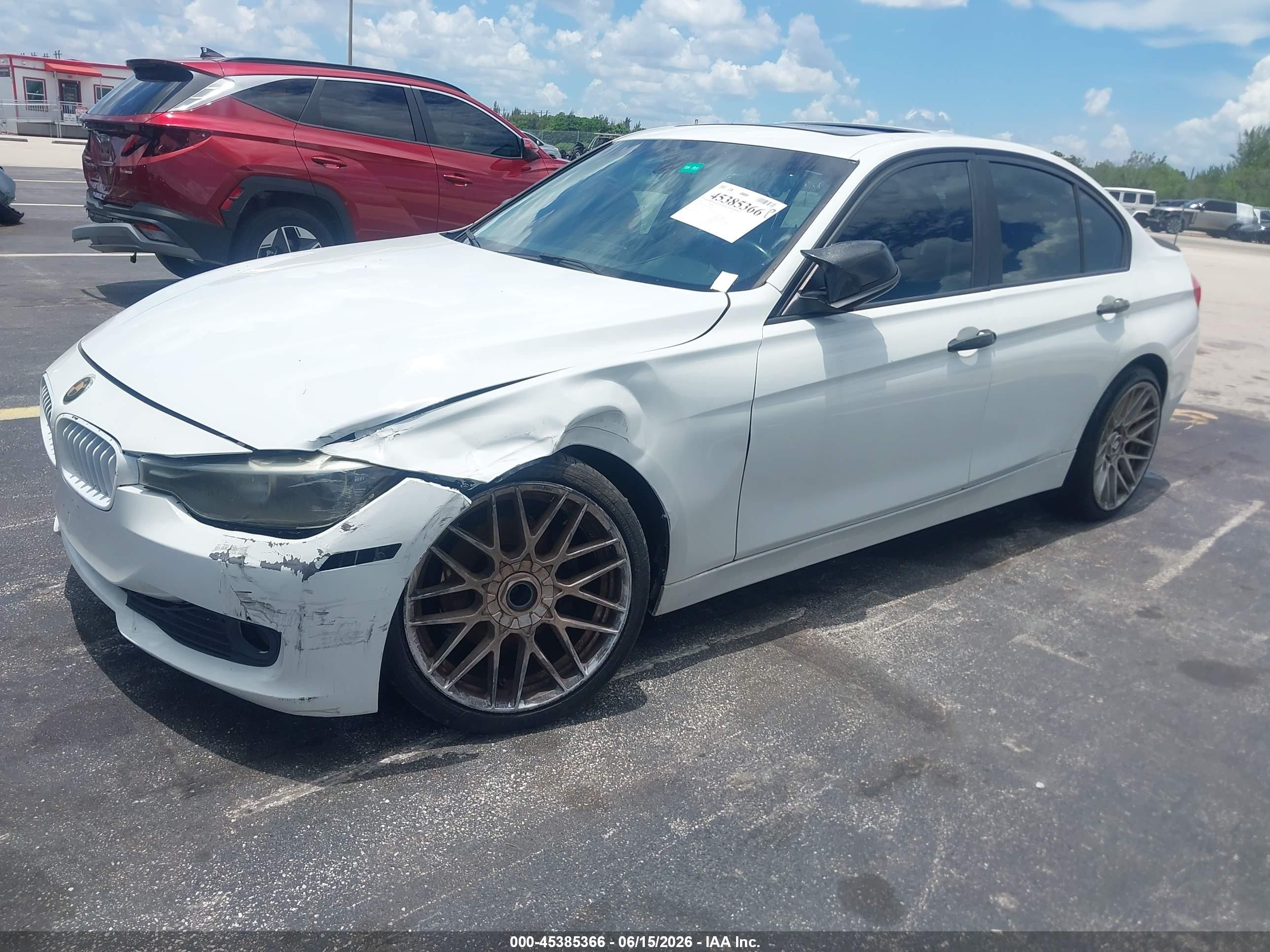 2015 Bmw 320i   White vin: WBA3B1G56FNT06515