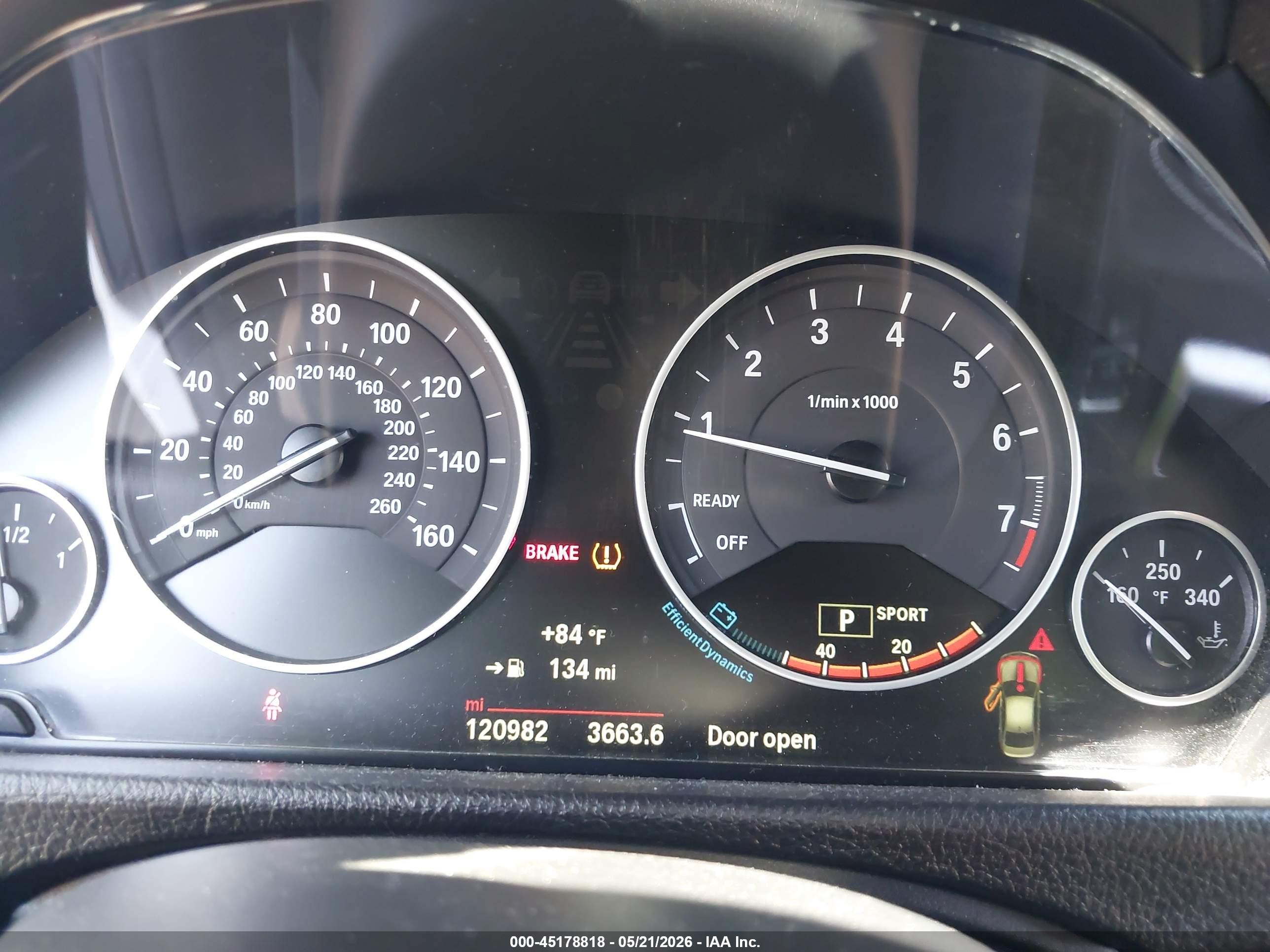 2015 Bmw 320i White vin: WBA3B1G57FNT03543