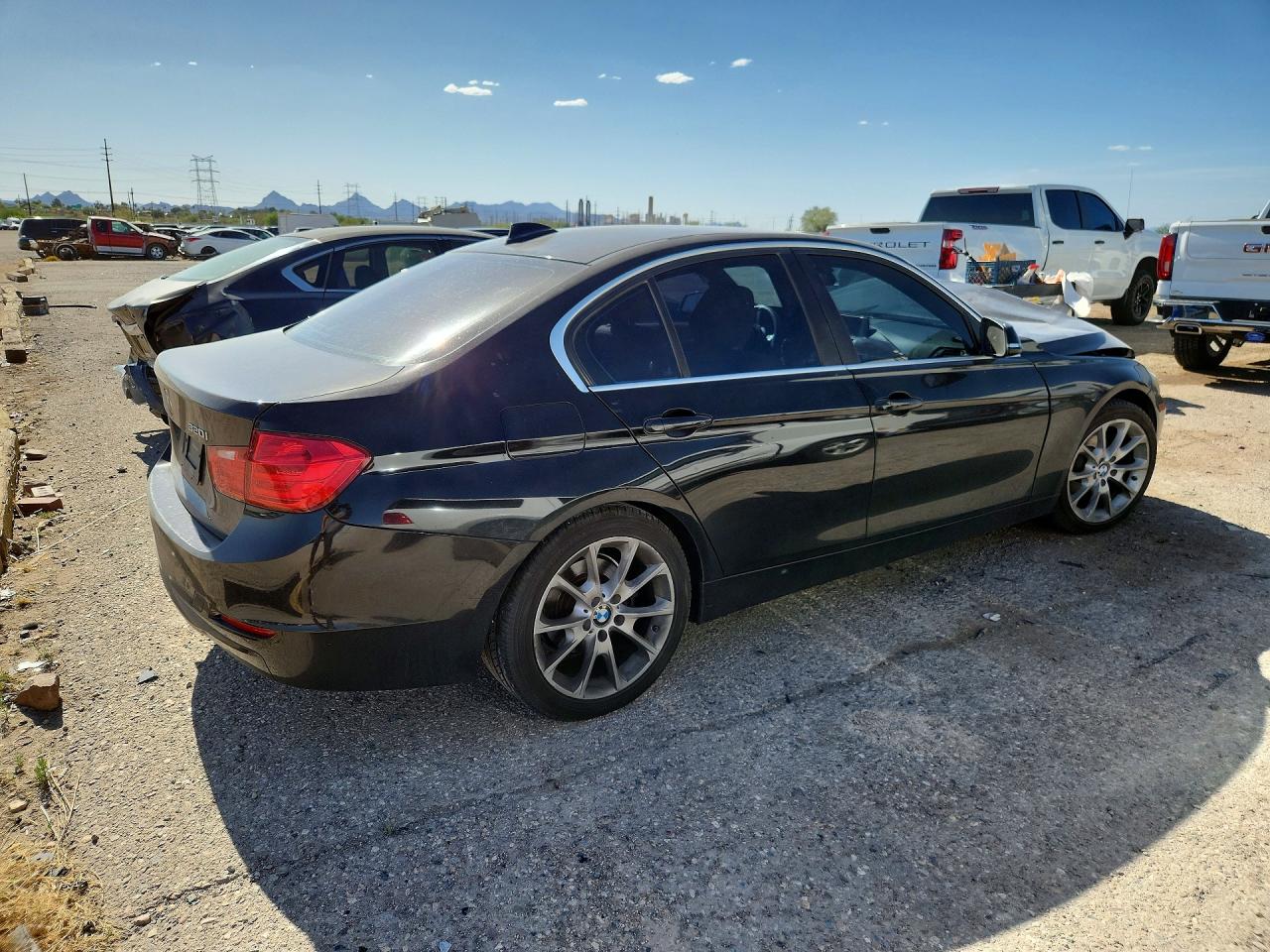 2015 Bmw 320 I Black vin: WBA3B1G58FNT02546