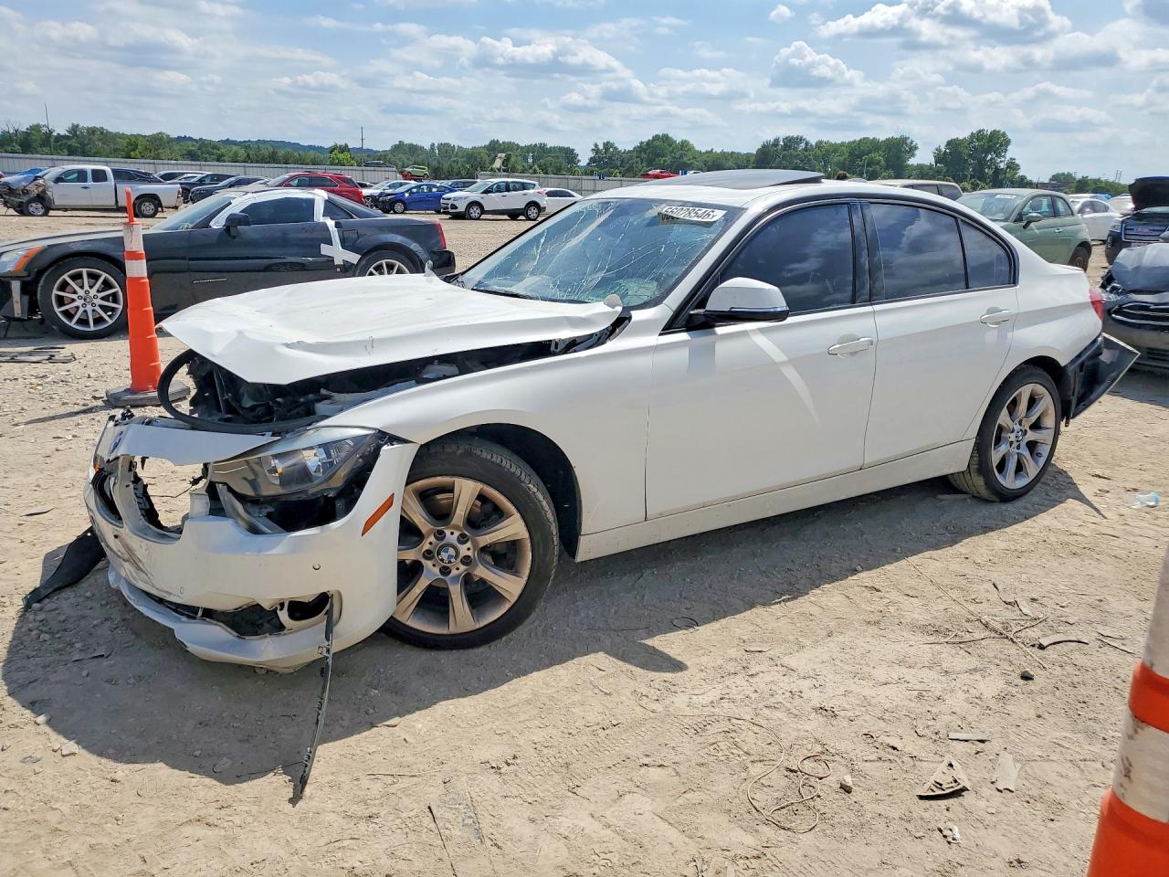 2015 Bmw 320 I White vin: WBA3B1G58FNT64674